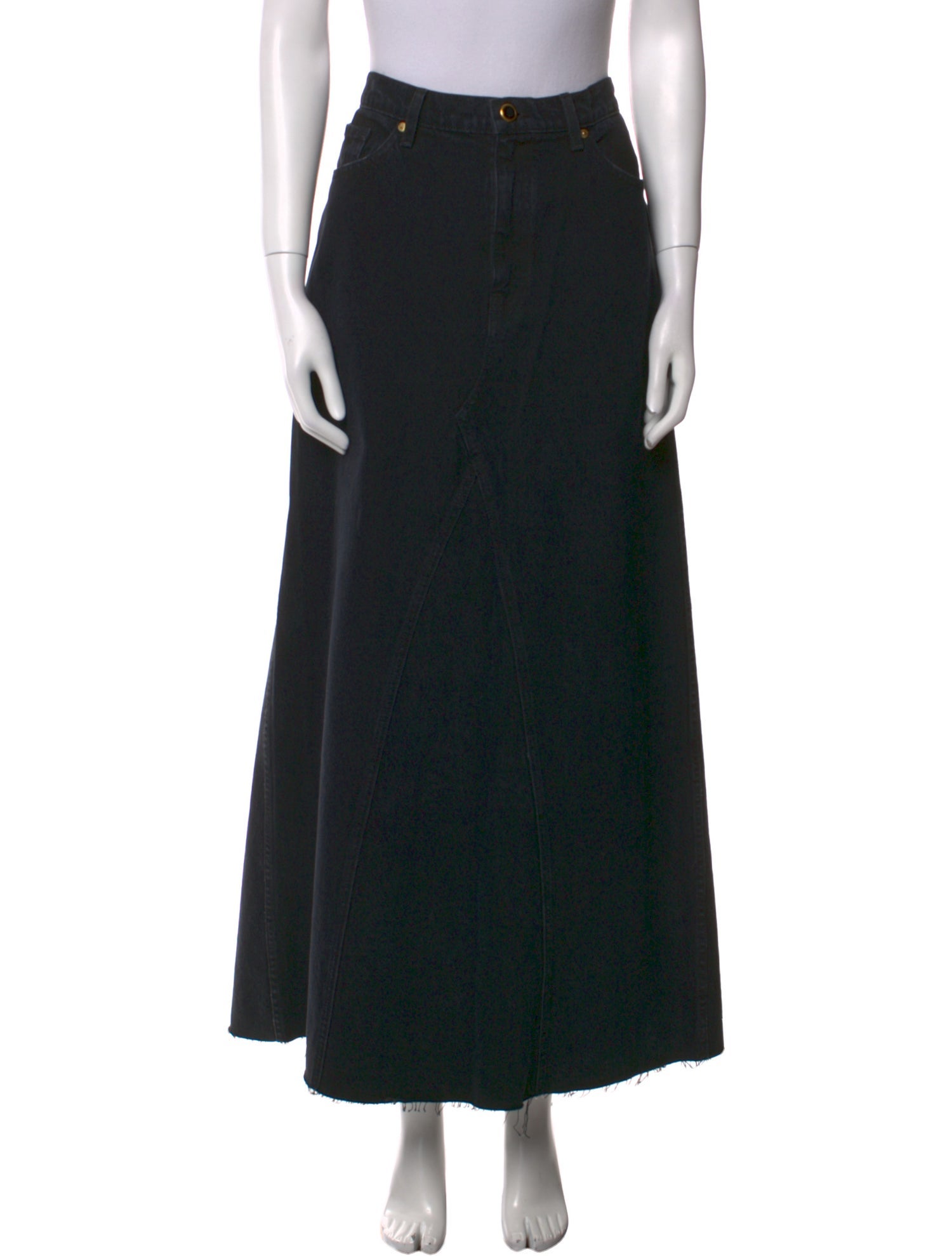 Khaite Raw-Edge Trim Long Skirt w/ Tags
