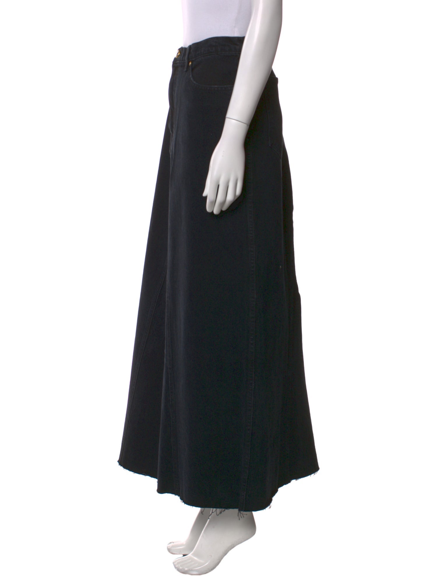 Khaite Raw-Edge Trim Long Skirt w/ Tags