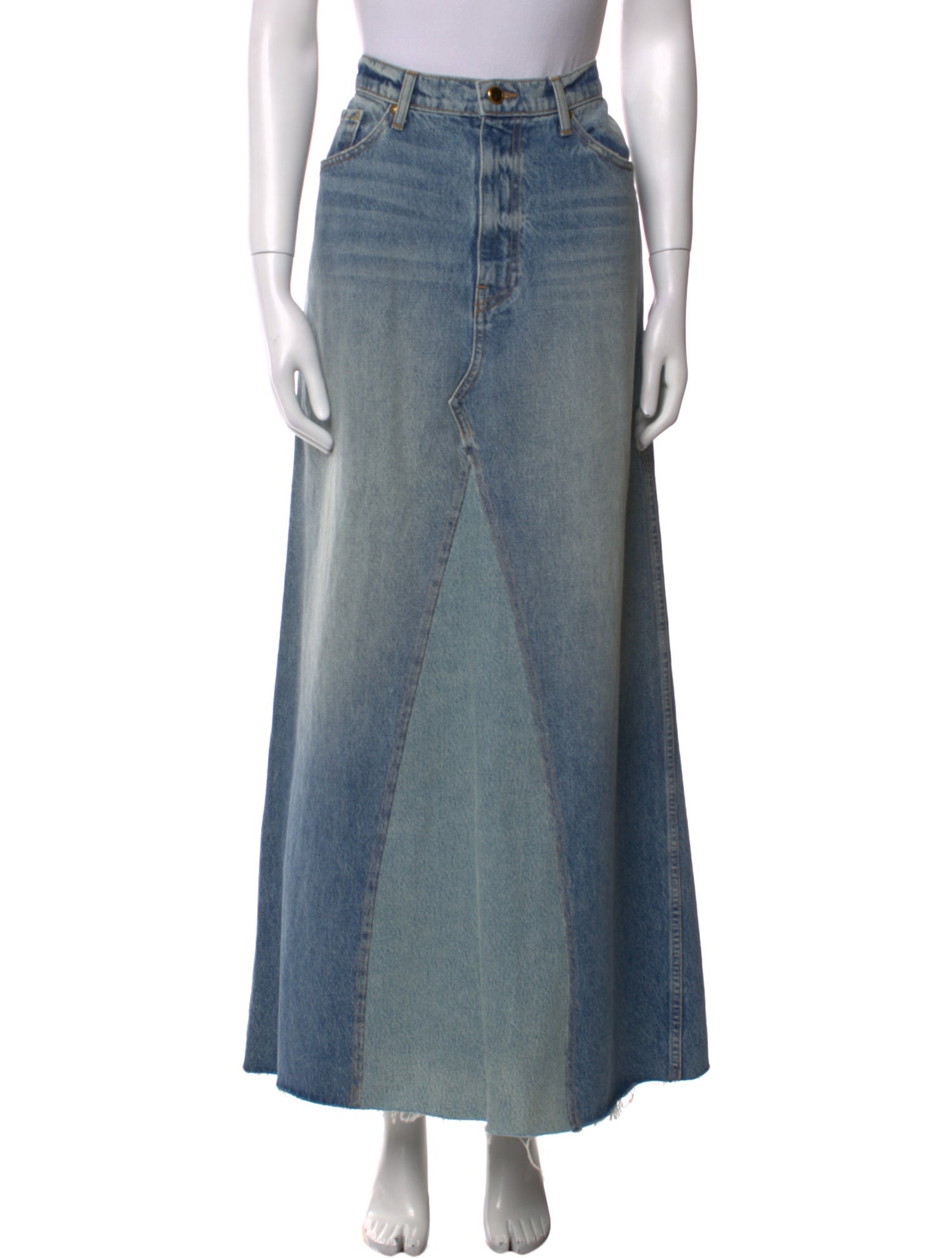 Khaite Distressed Accents Long Skirt w/ Tags