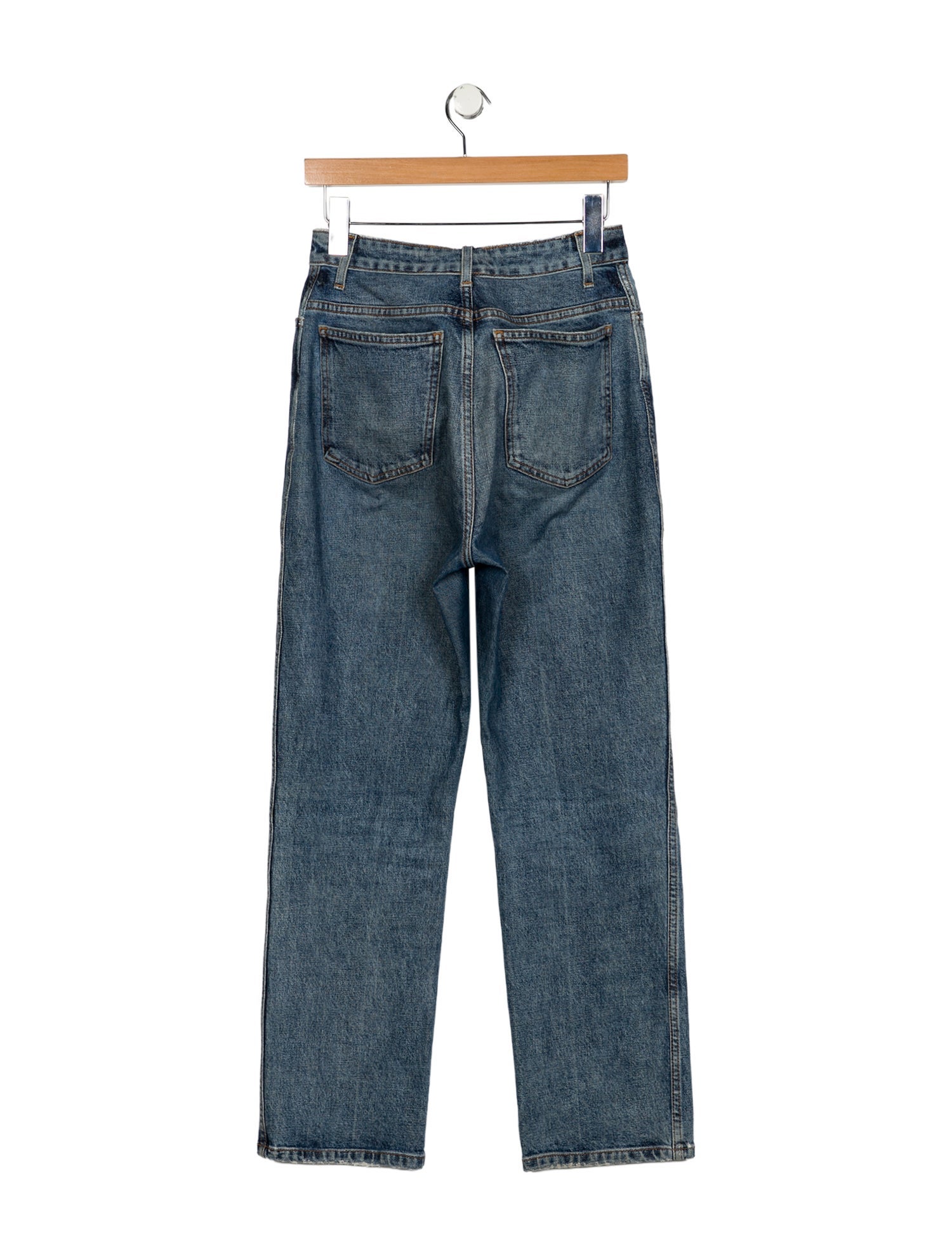 Khaite Mid-Rise Straight Leg Jeans