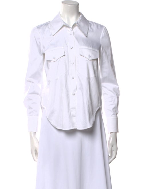 Khaite Three-Quarter Sleeve Button-Up Top