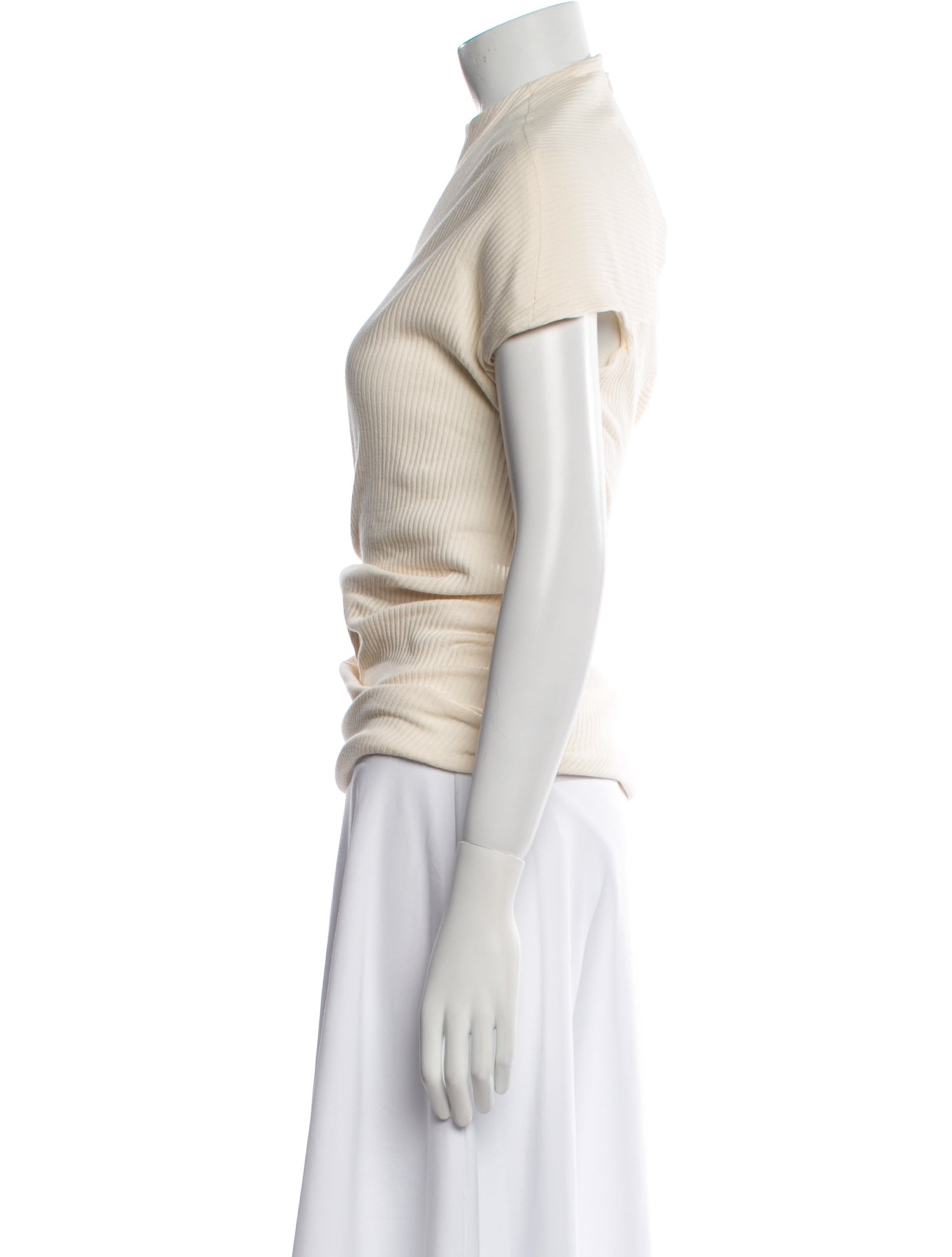 Khaite Mock Neck Short Sleeve Top