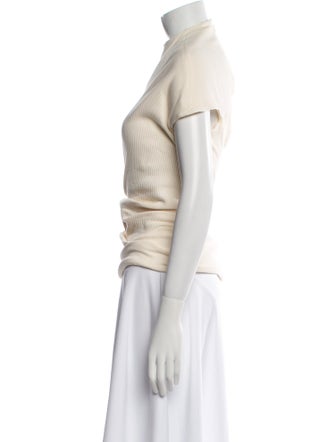 Khaite Mock Neck Short Sleeve Top