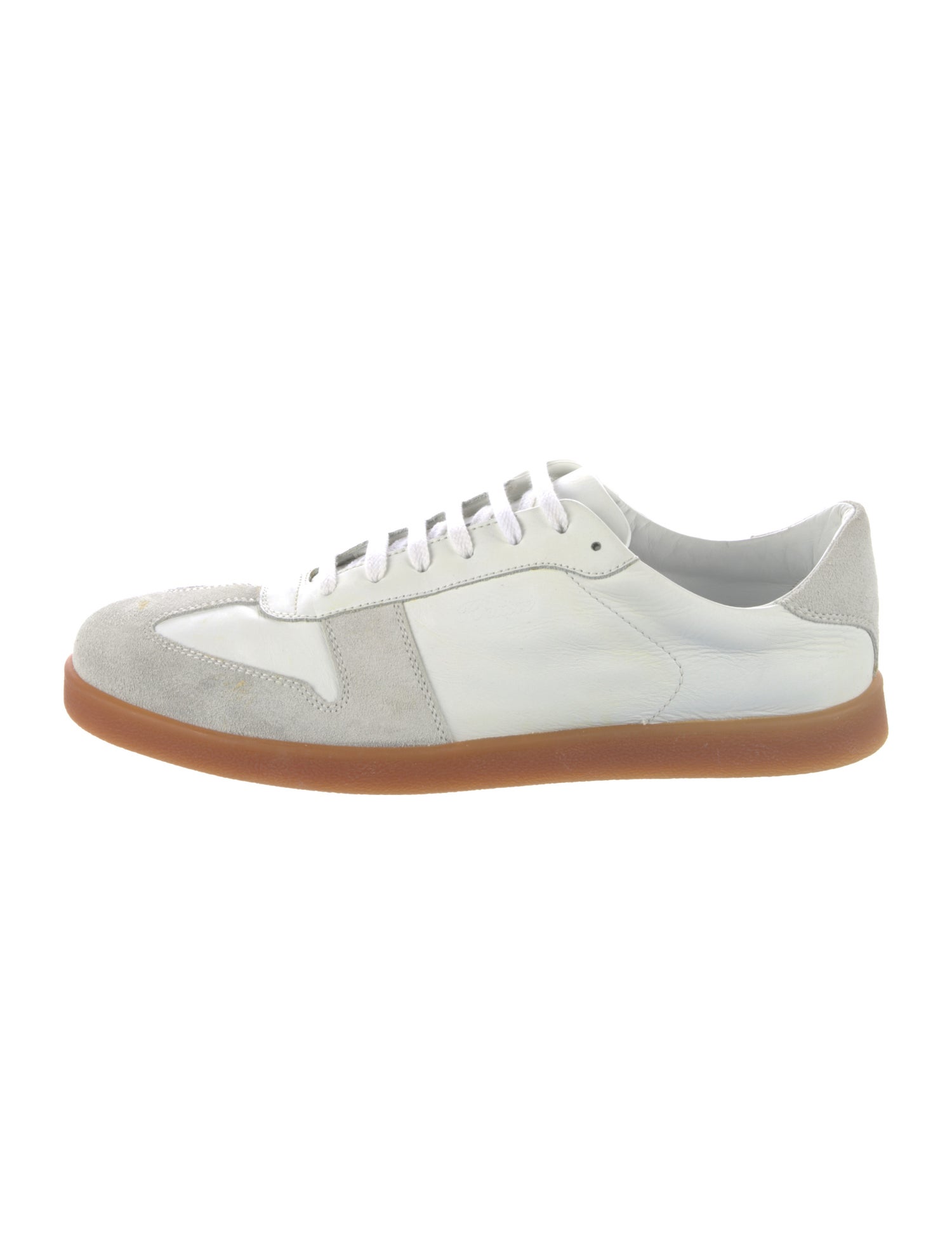 Khaite Leather Colorblock Pattern Sneakers