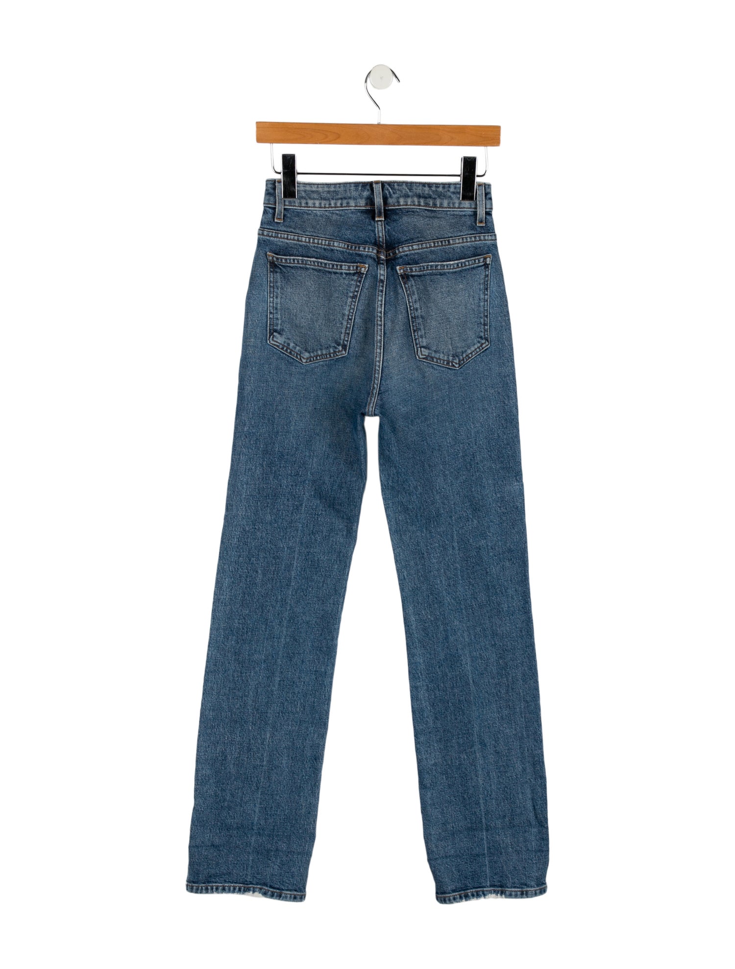 Khaite High-Rise Straight Leg Jeans