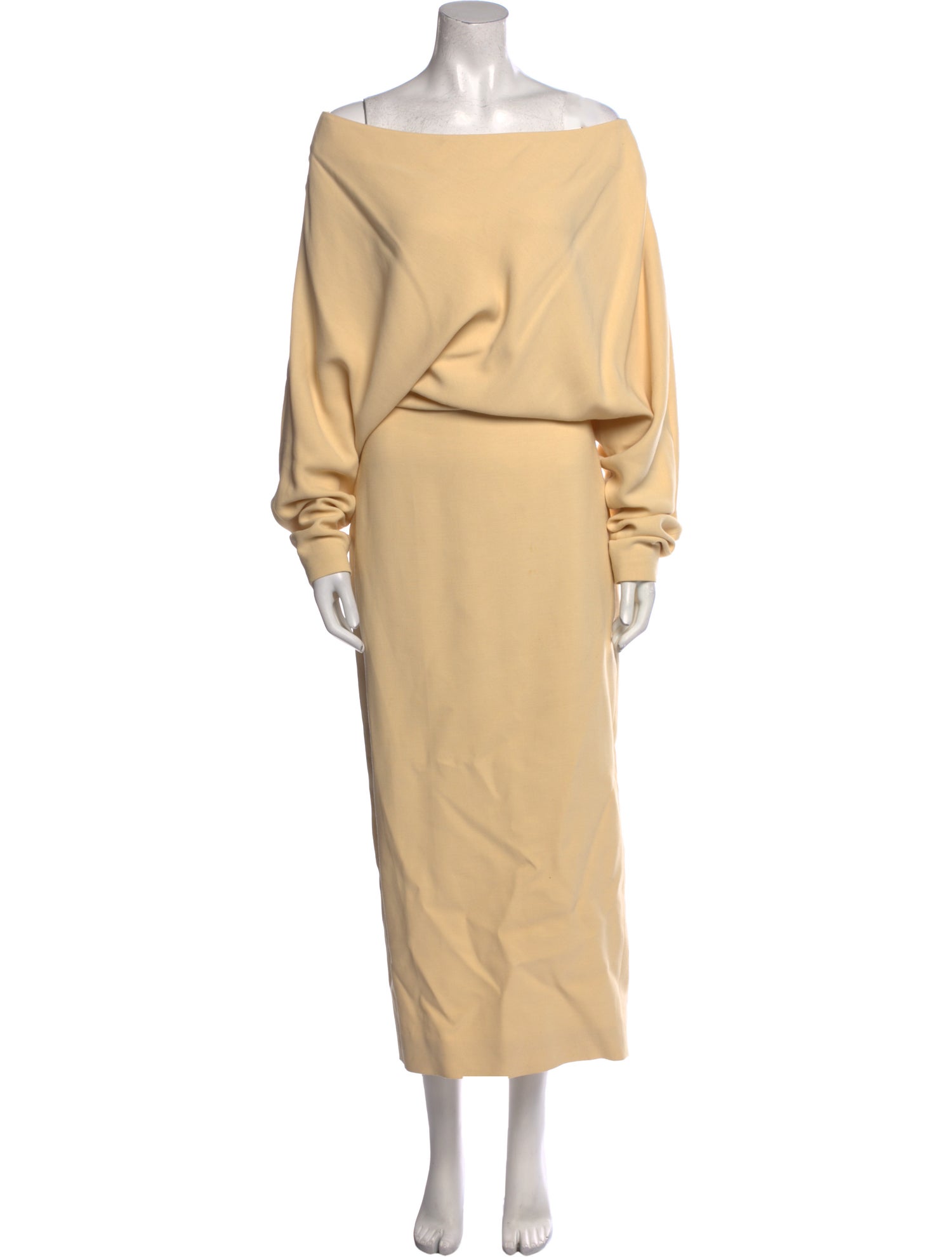 Khaite Bateau Neckline Long Dress