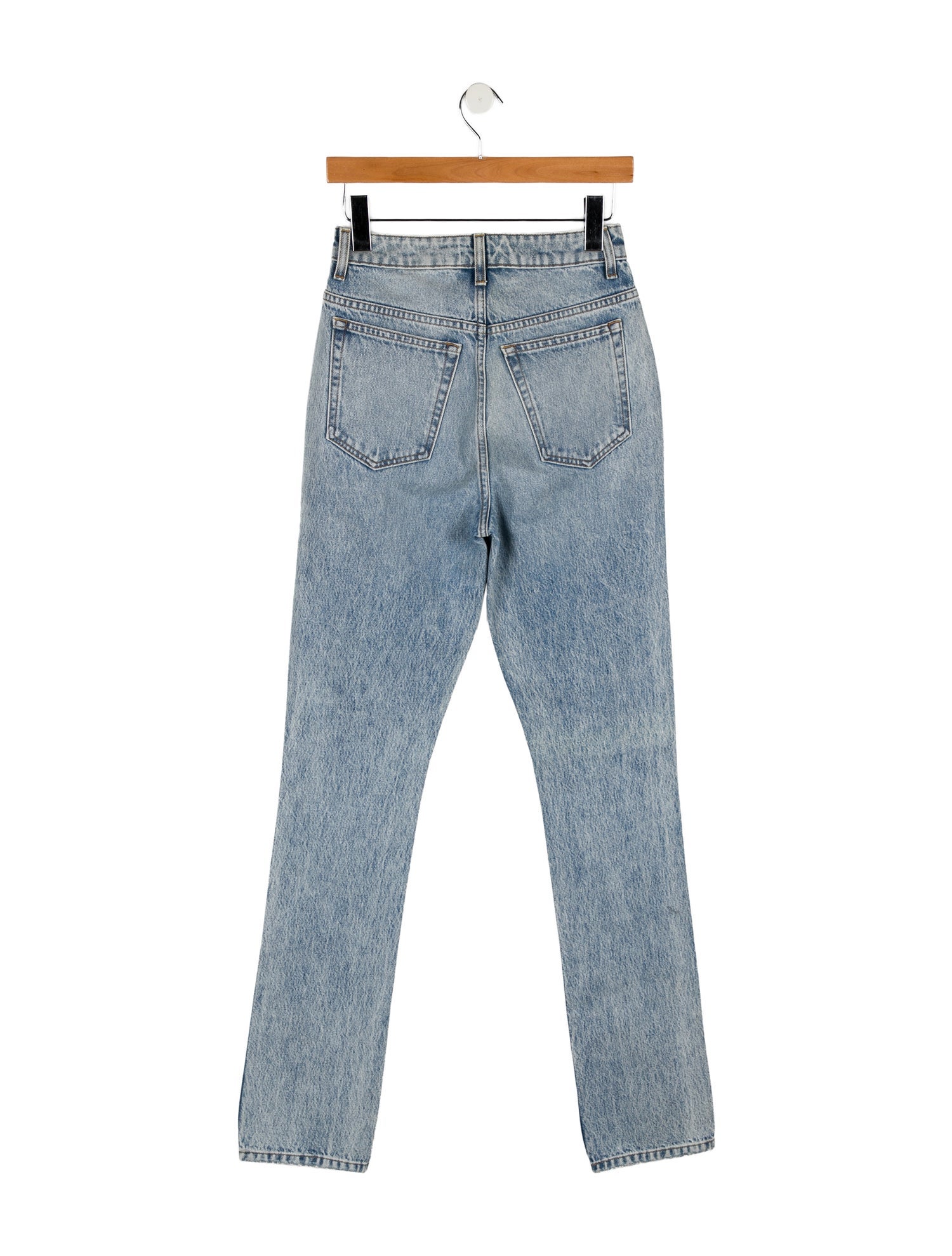 Khaite High-Rise Straight Leg Jeans