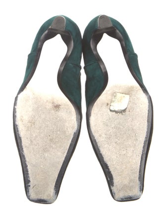 Khaite Suede Colorblock Pattern Western Boots