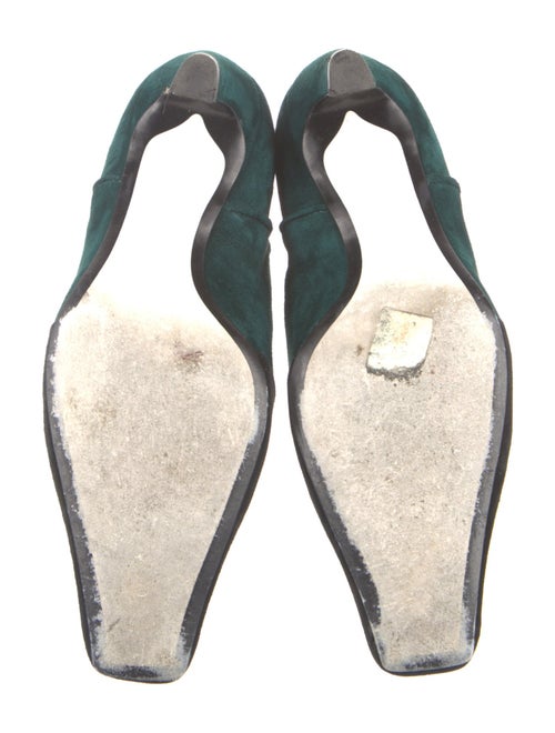 Khaite Suede Colorblock Pattern Western Boots