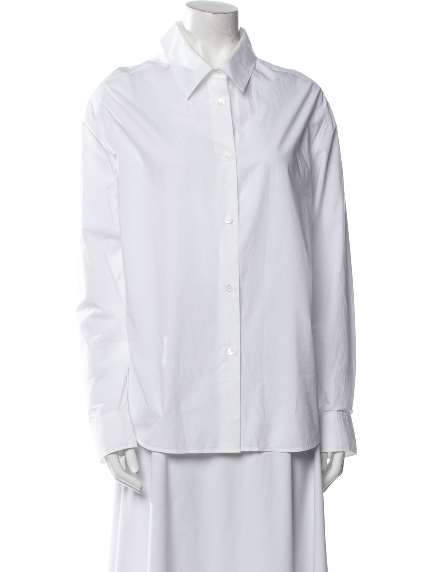 Khaite Long Sleeve Button-Up Top