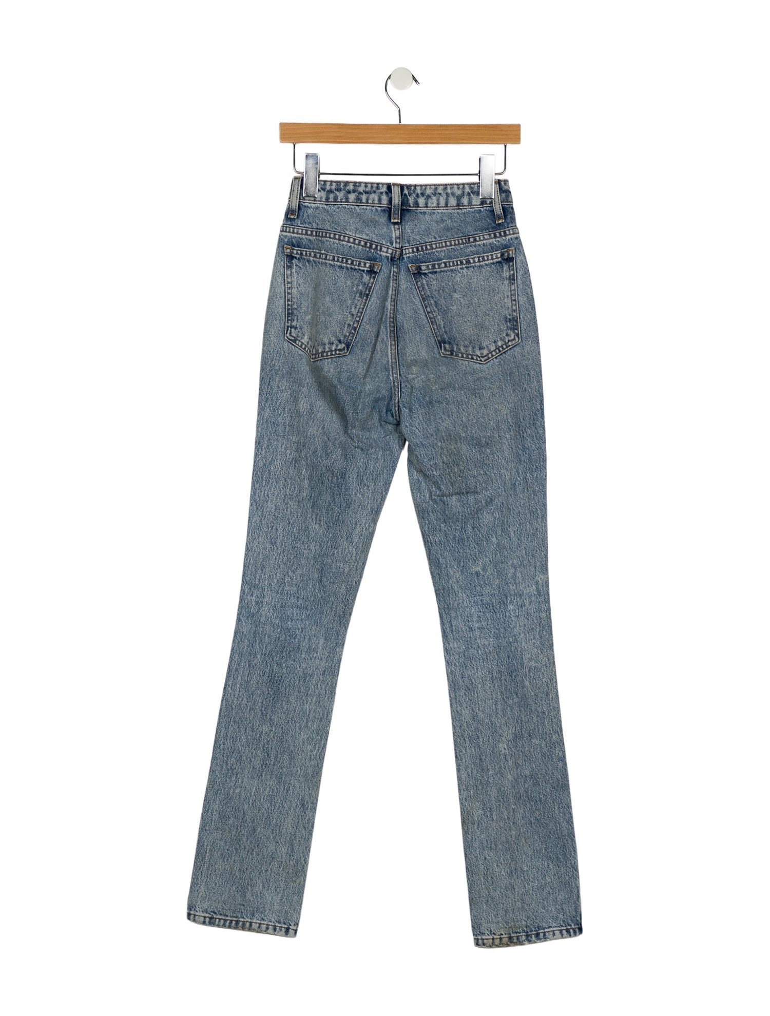 Khaite High-Rise Straight Leg Jeans