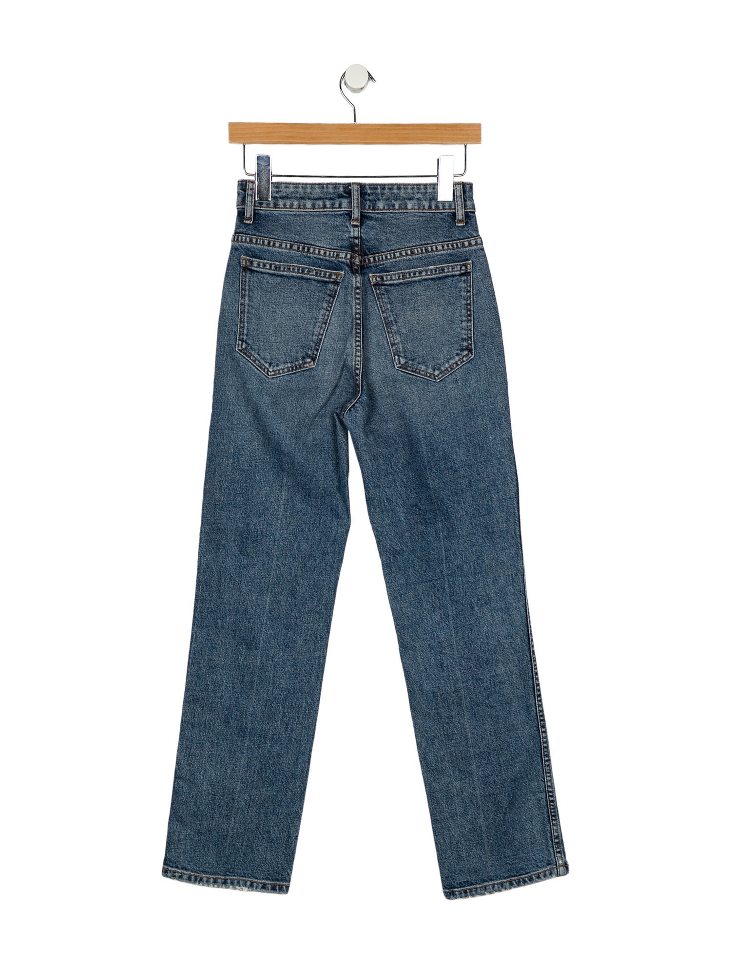 Khaite High-Rise Straight Leg Jeans