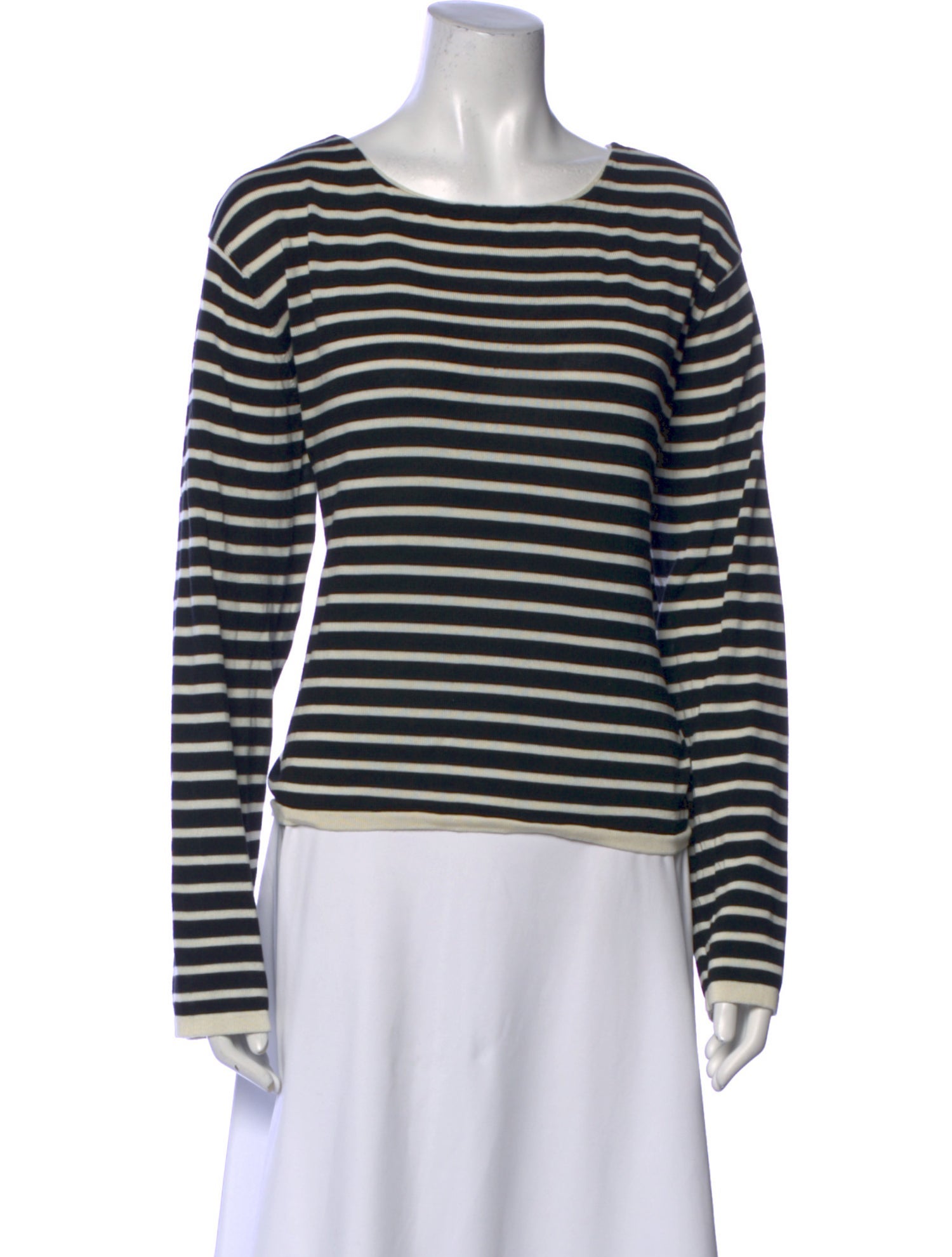 Khaite Silk Striped T-Shirt