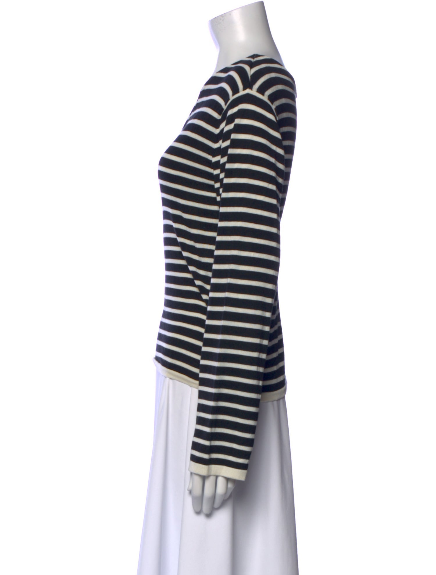 Khaite Silk Striped T-Shirt