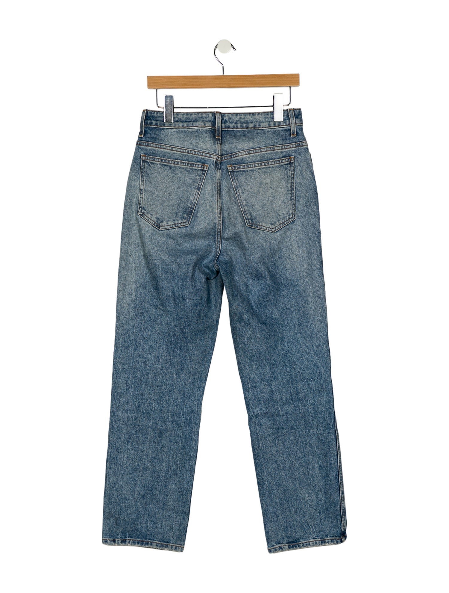 Khaite High-Rise Straight Leg Jeans
