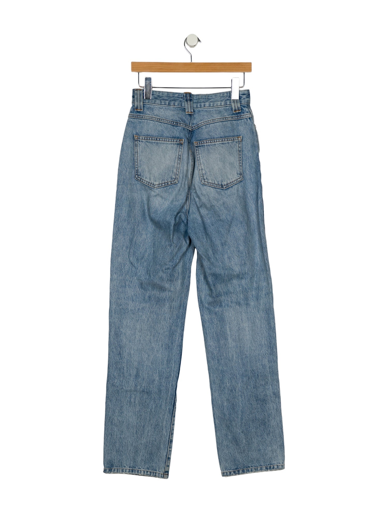 Khaite High-Rise Straight Leg Jeans