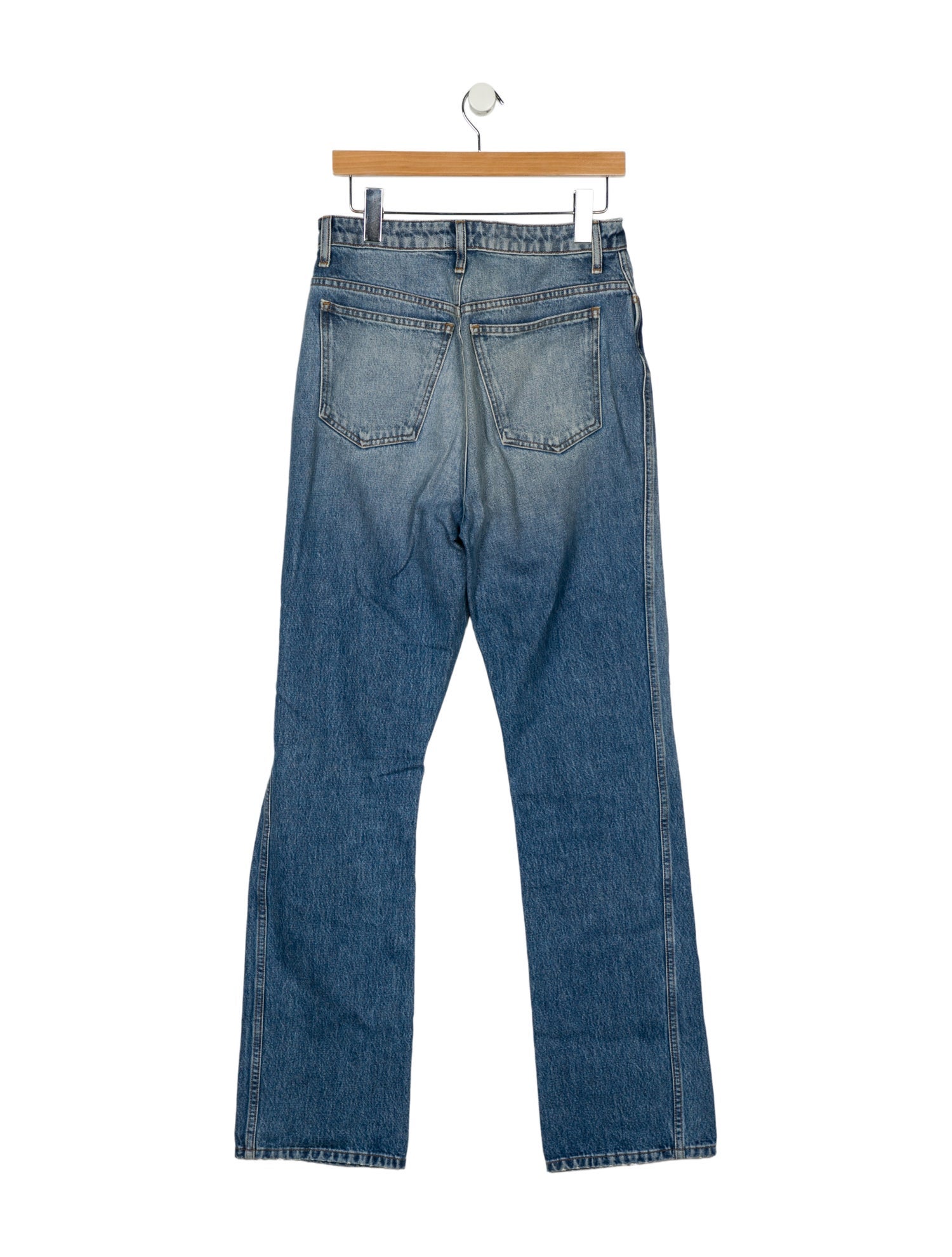 Khaite High-Rise Straight Leg Jeans