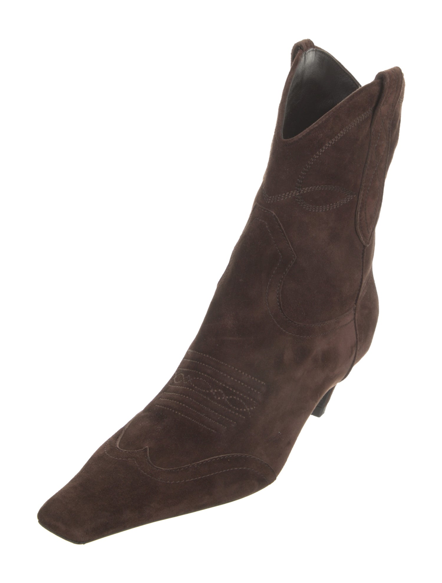 Khaite Suede Western Boots