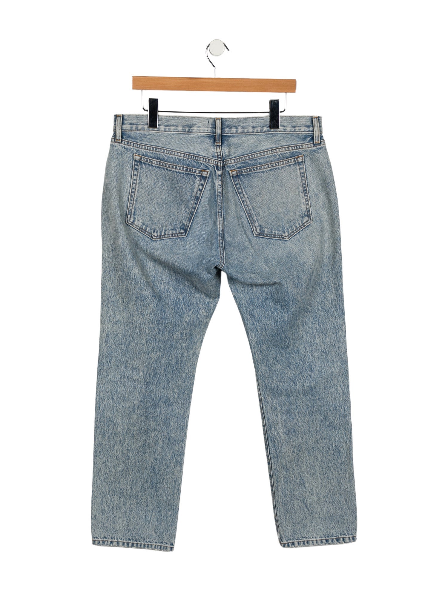 Khaite Mid-Rise Straight Leg Jeans
