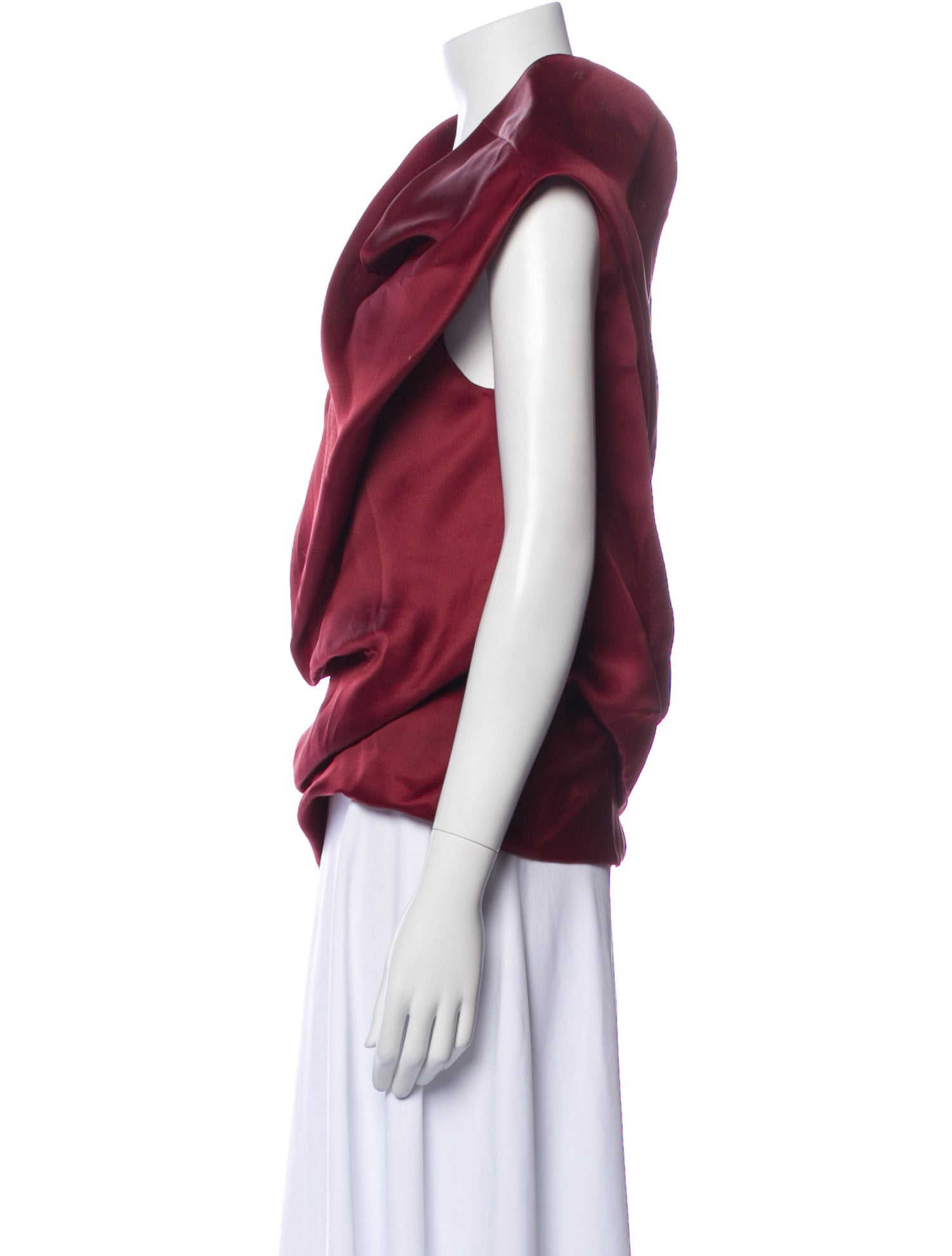 Khaite Silk Cowl Neck Top