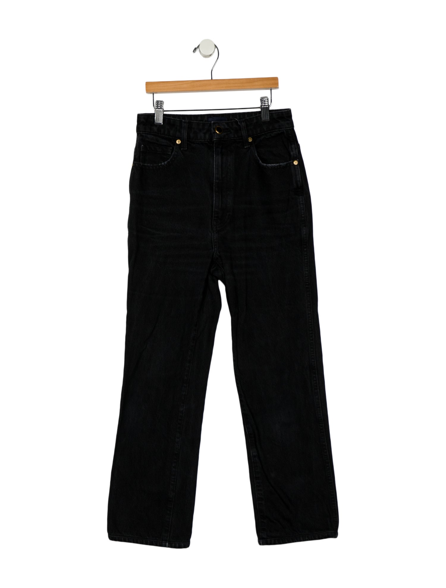 Khaite Mid-Rise Straight Leg Jeans