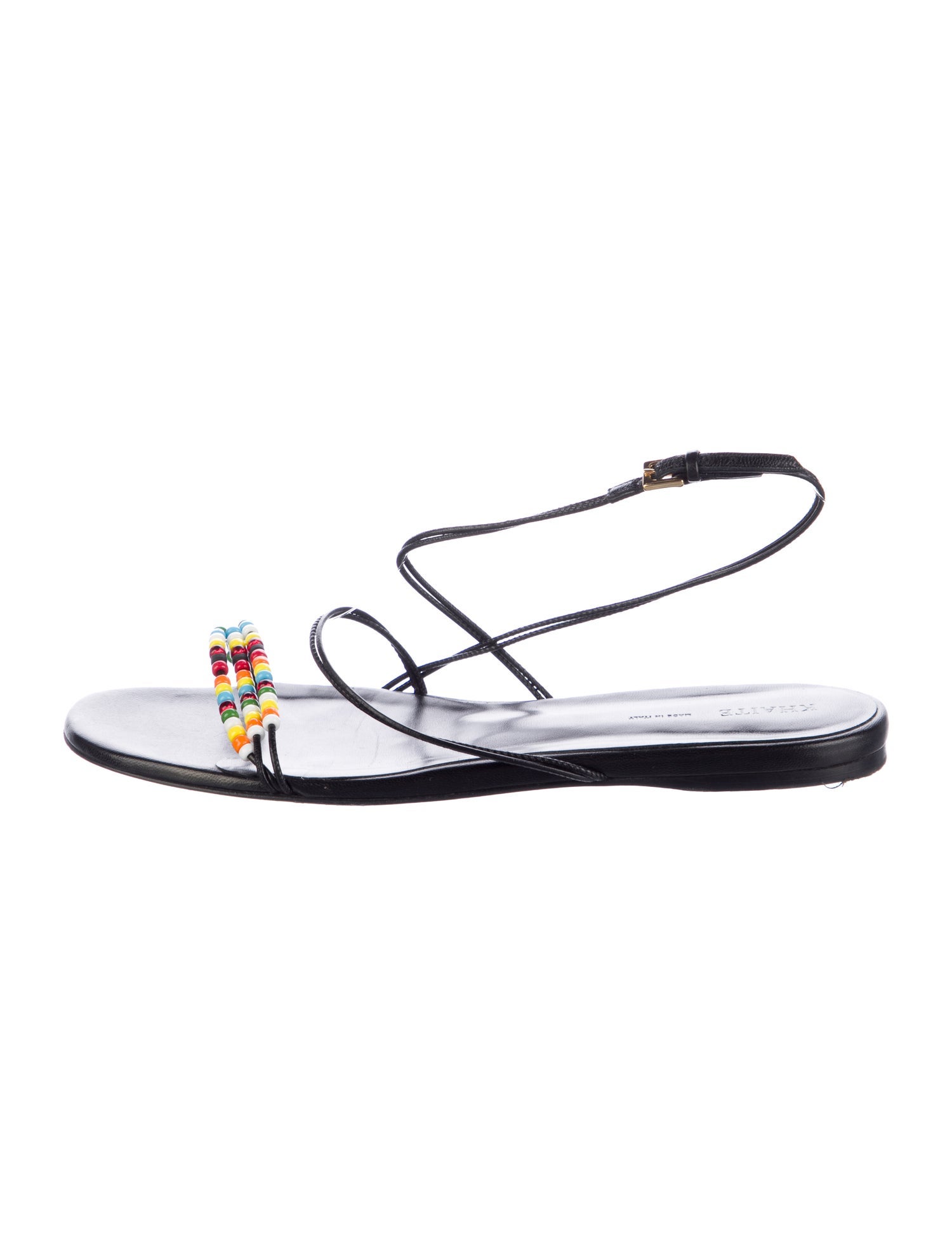 Khaite Leather Slingback Sandals