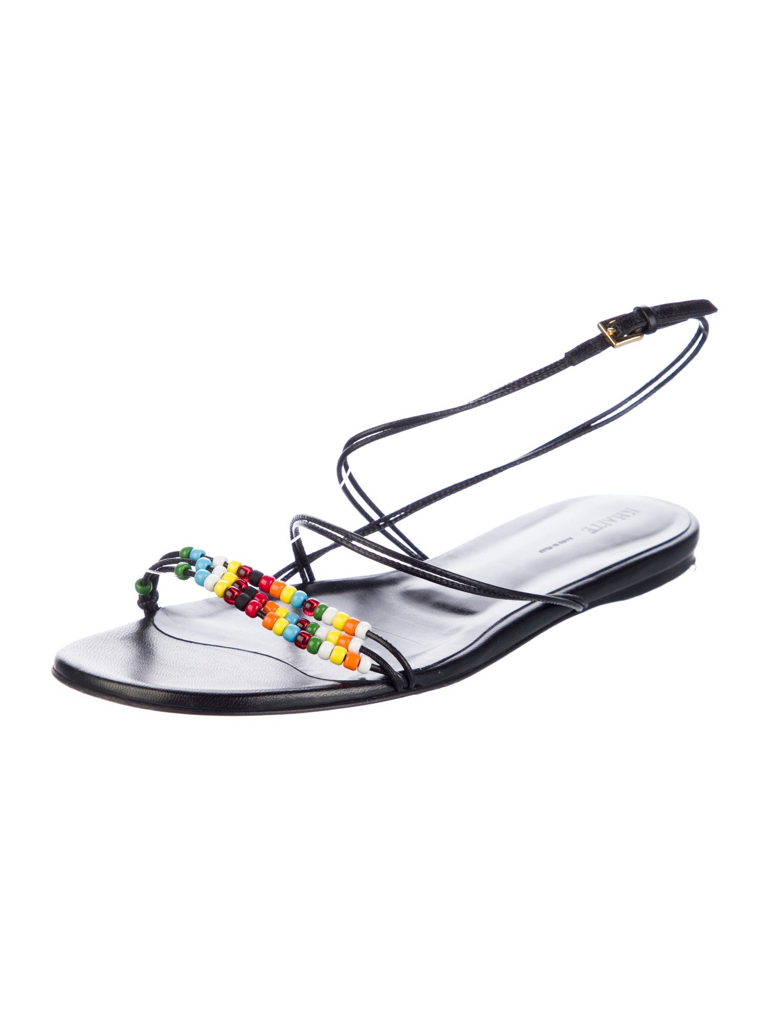 Khaite Leather Slingback Sandals