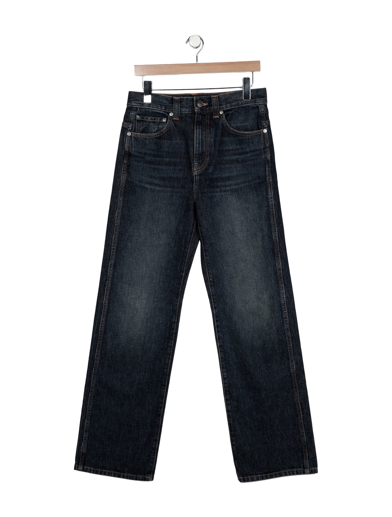 Khaite High-Rise Wide Leg Jeans