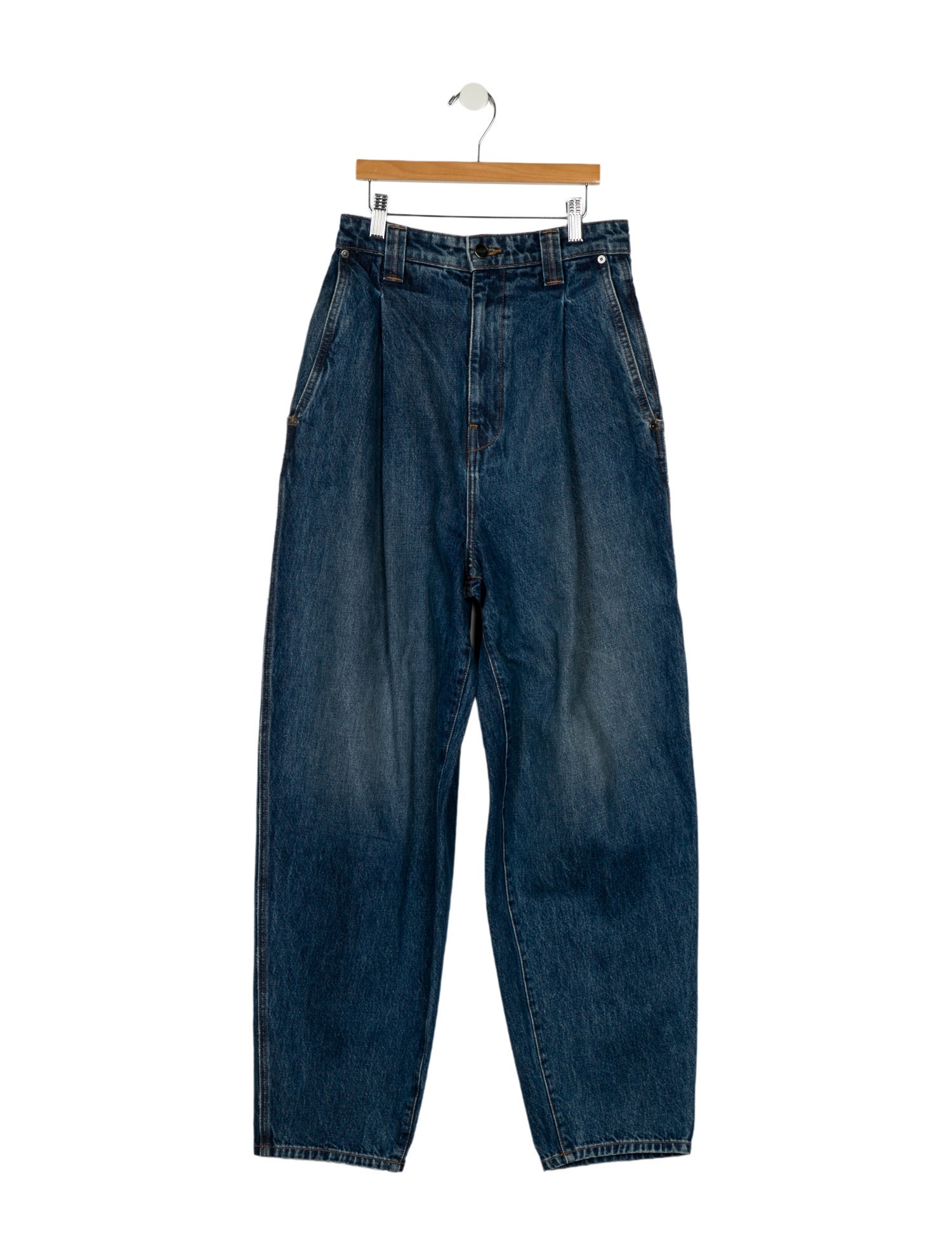 Khaite High-Rise Straight Leg Jeans