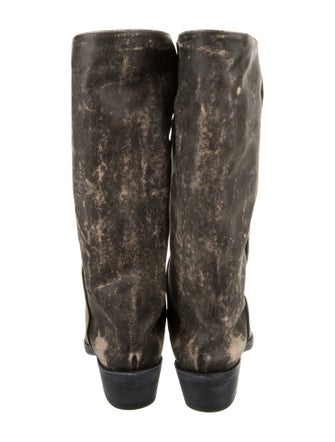 Khaite Leather Western Boots