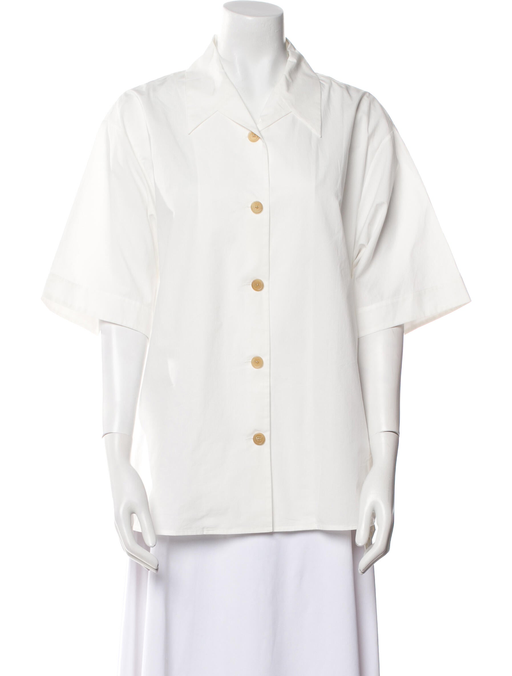 Khaite Short Sleeve Button-Up Top w/ Tags