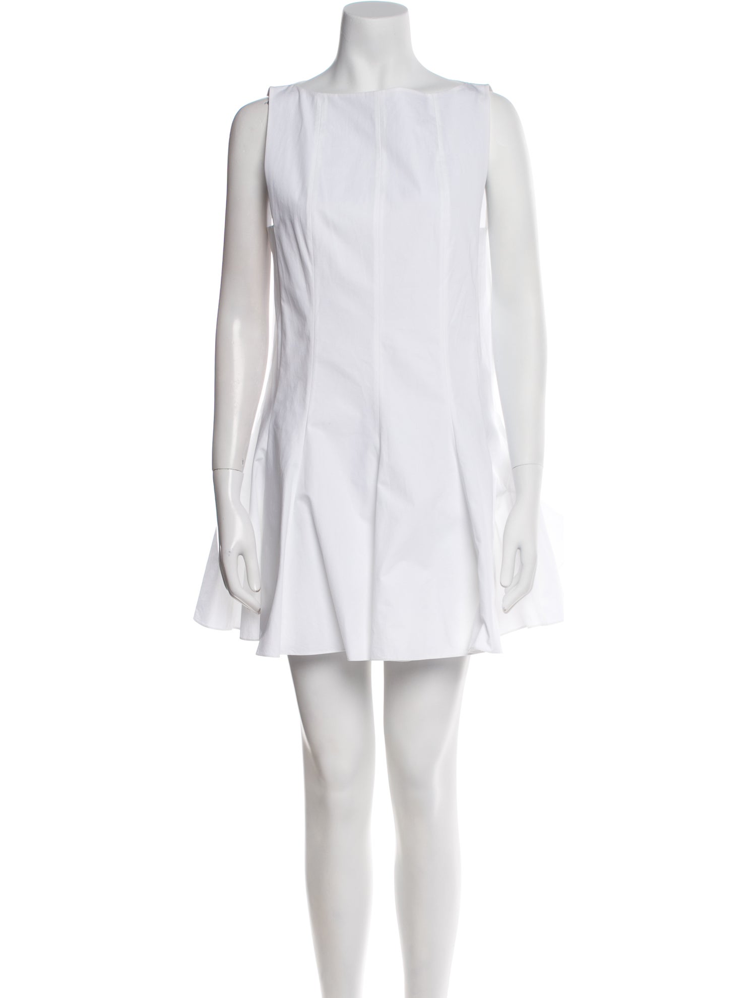 Khaite Bateau Neckline Mini Dress