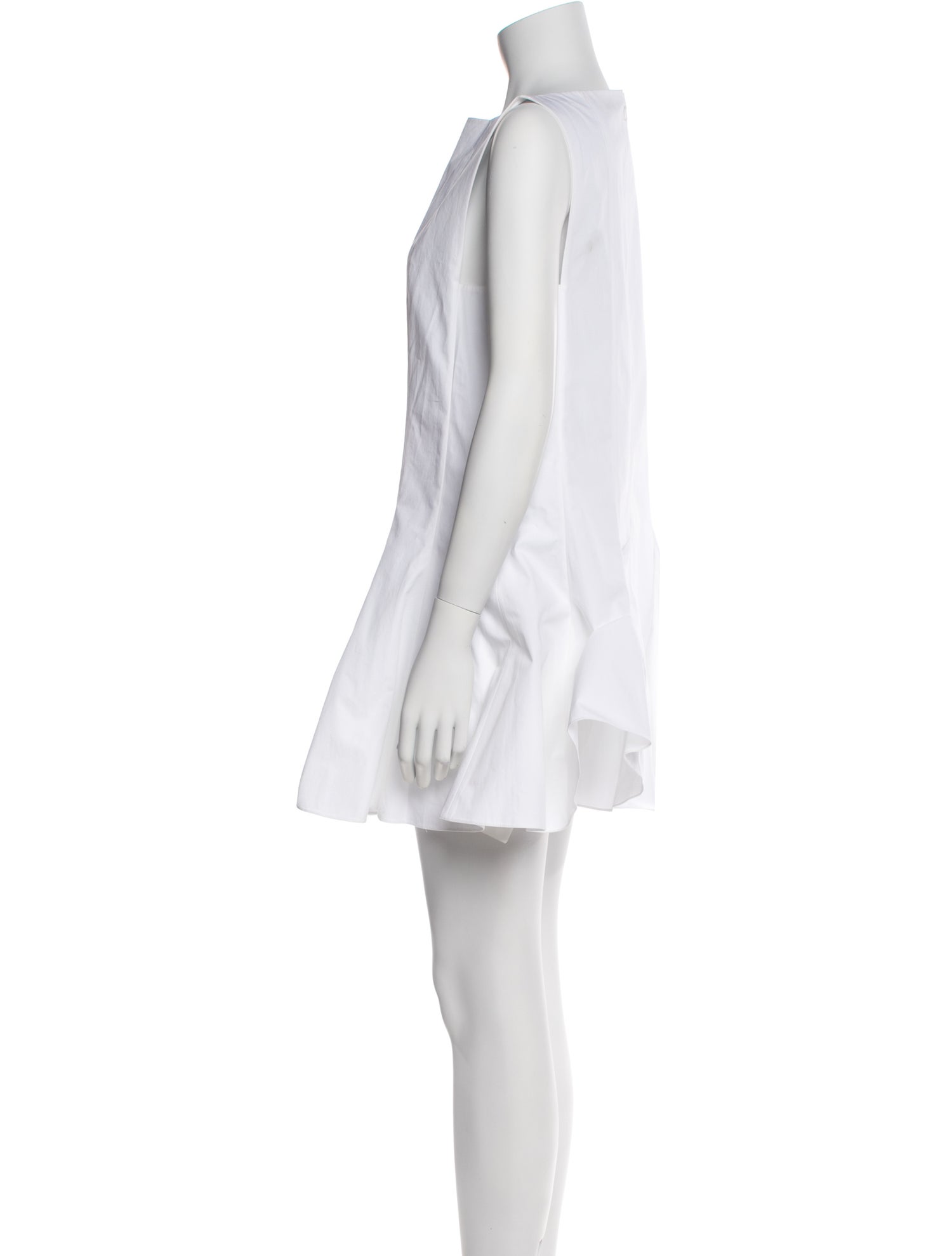 Khaite Bateau Neckline Mini Dress