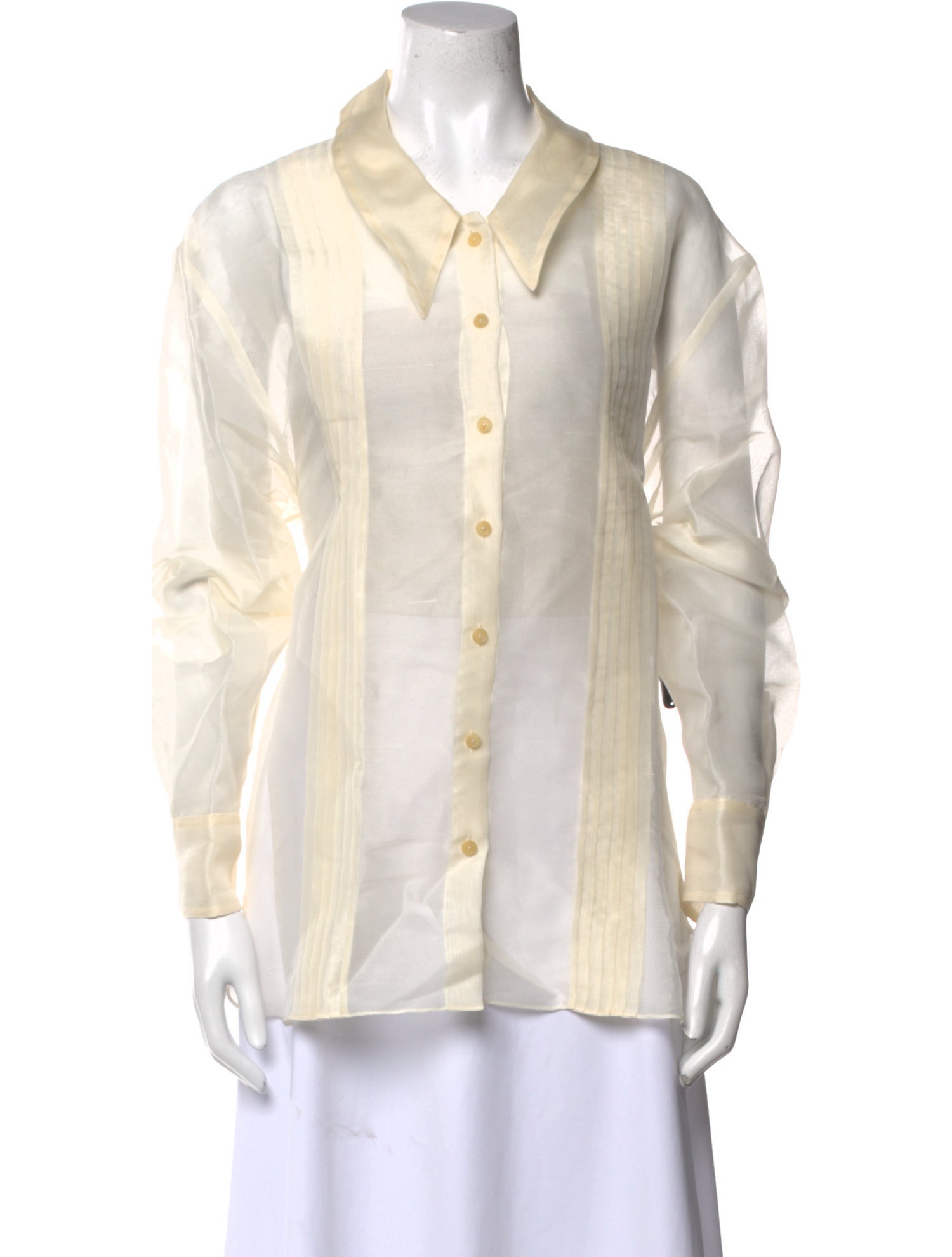 Khaite Silk Long Sleeve Button-Up Top w/ Tags
