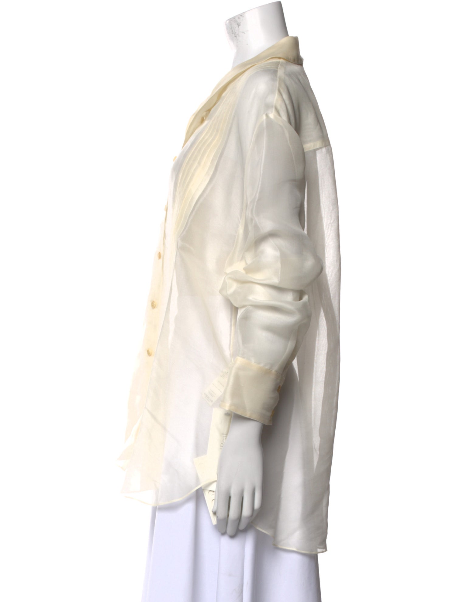 Khaite Silk Long Sleeve Button-Up Top w/ Tags