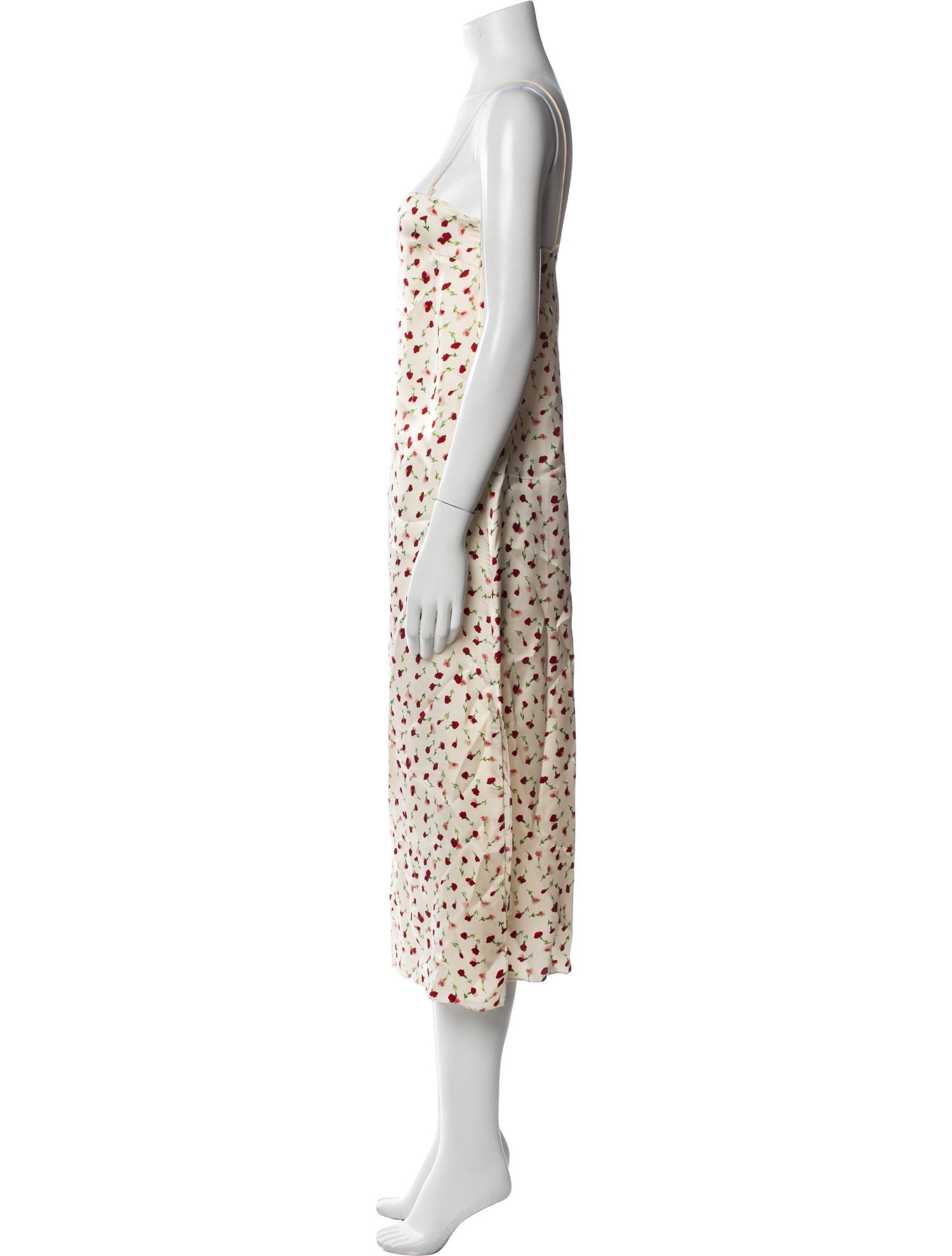 Khaite Floral Print Midi Length Dress