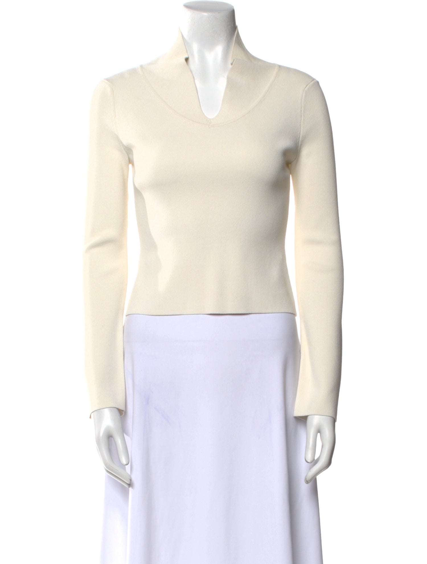 Khaite V-Neck Long Sleeve Top