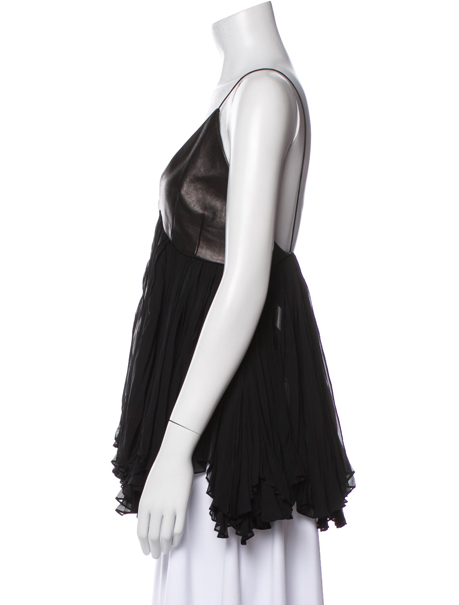 Khaite Lambskin Square Neckline Top