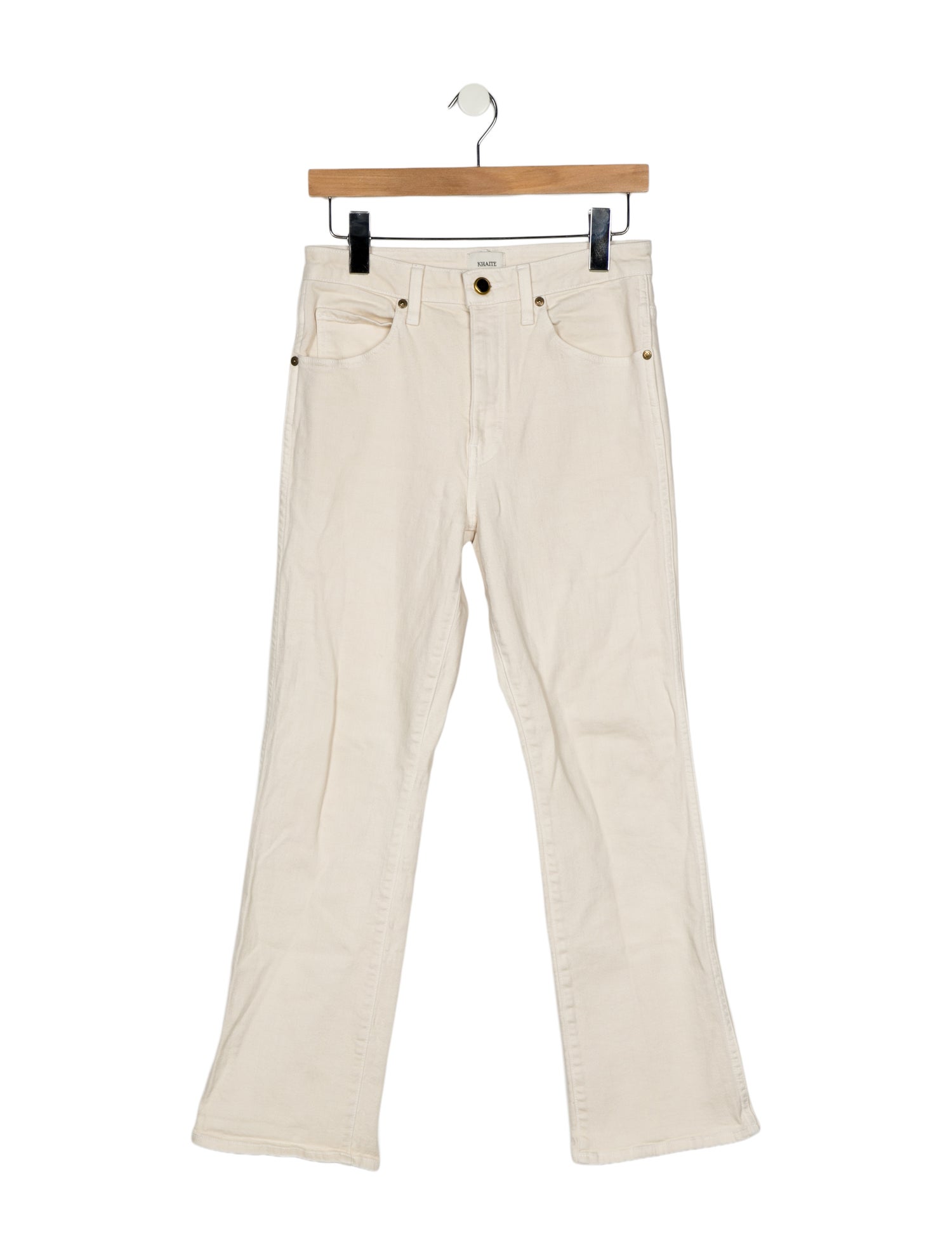 Khaite Mid-Rise Straight Leg Jeans