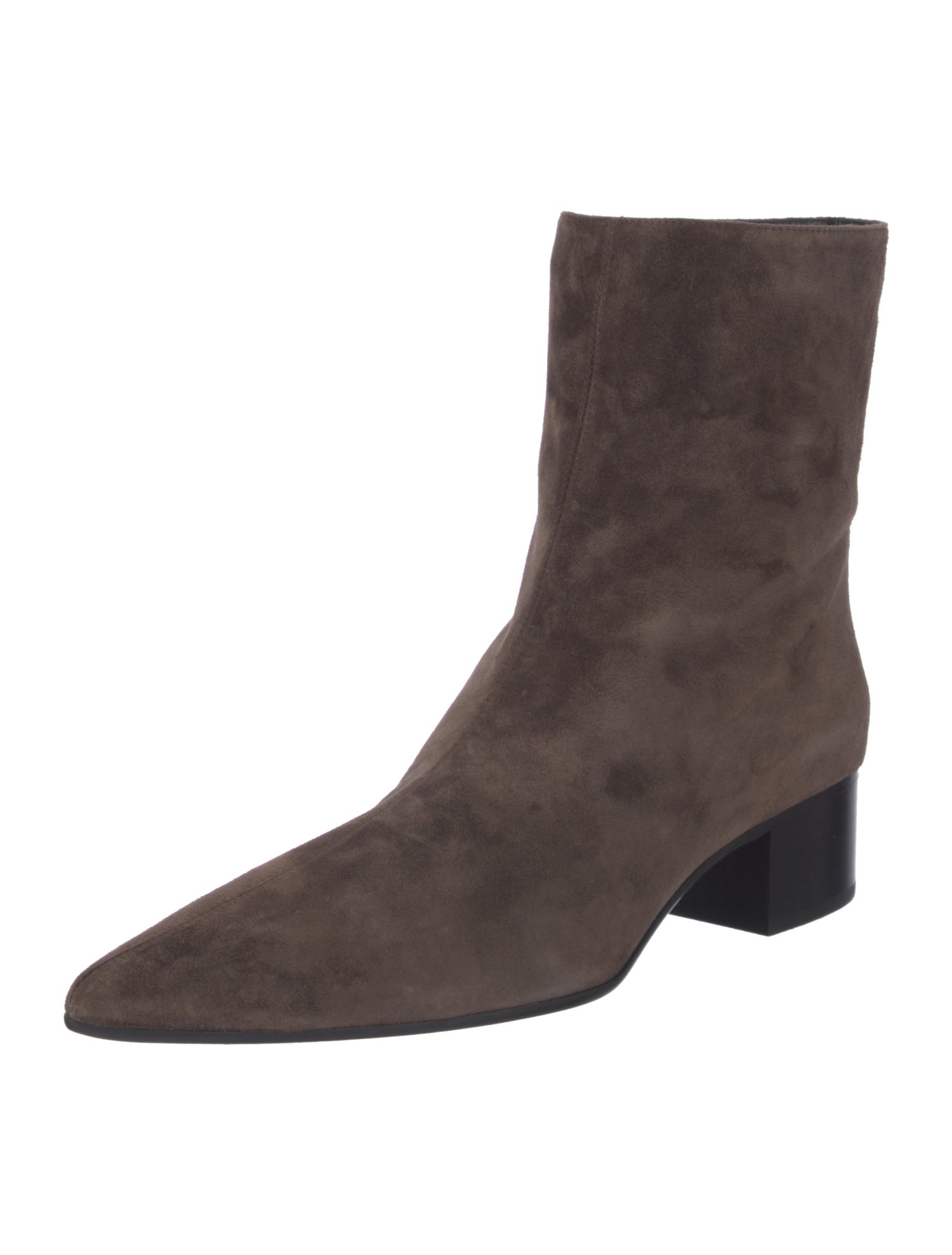 Khaite Suede Colorblock Pattern Boots