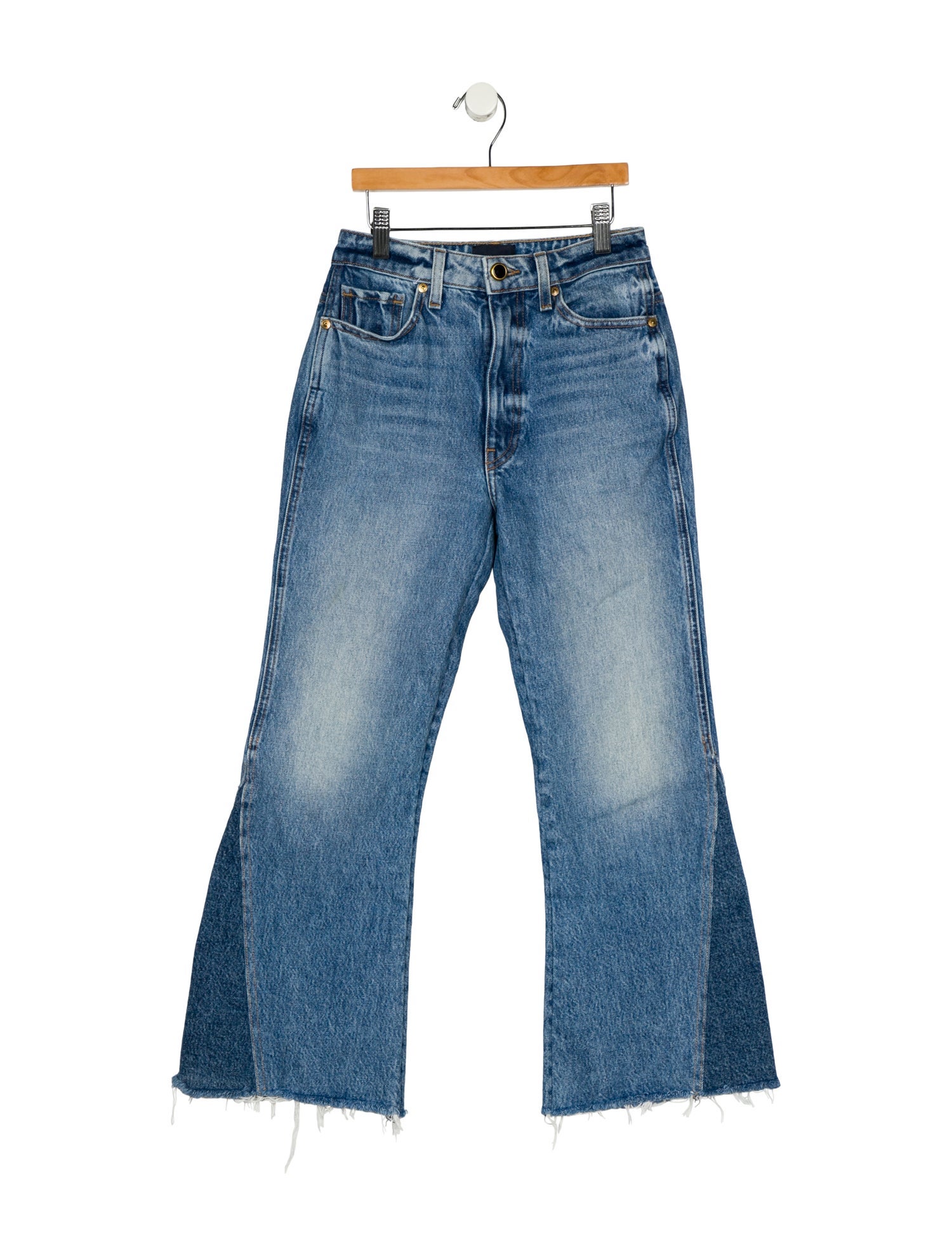 Khaite Mid-Rise Wide Leg Jeans