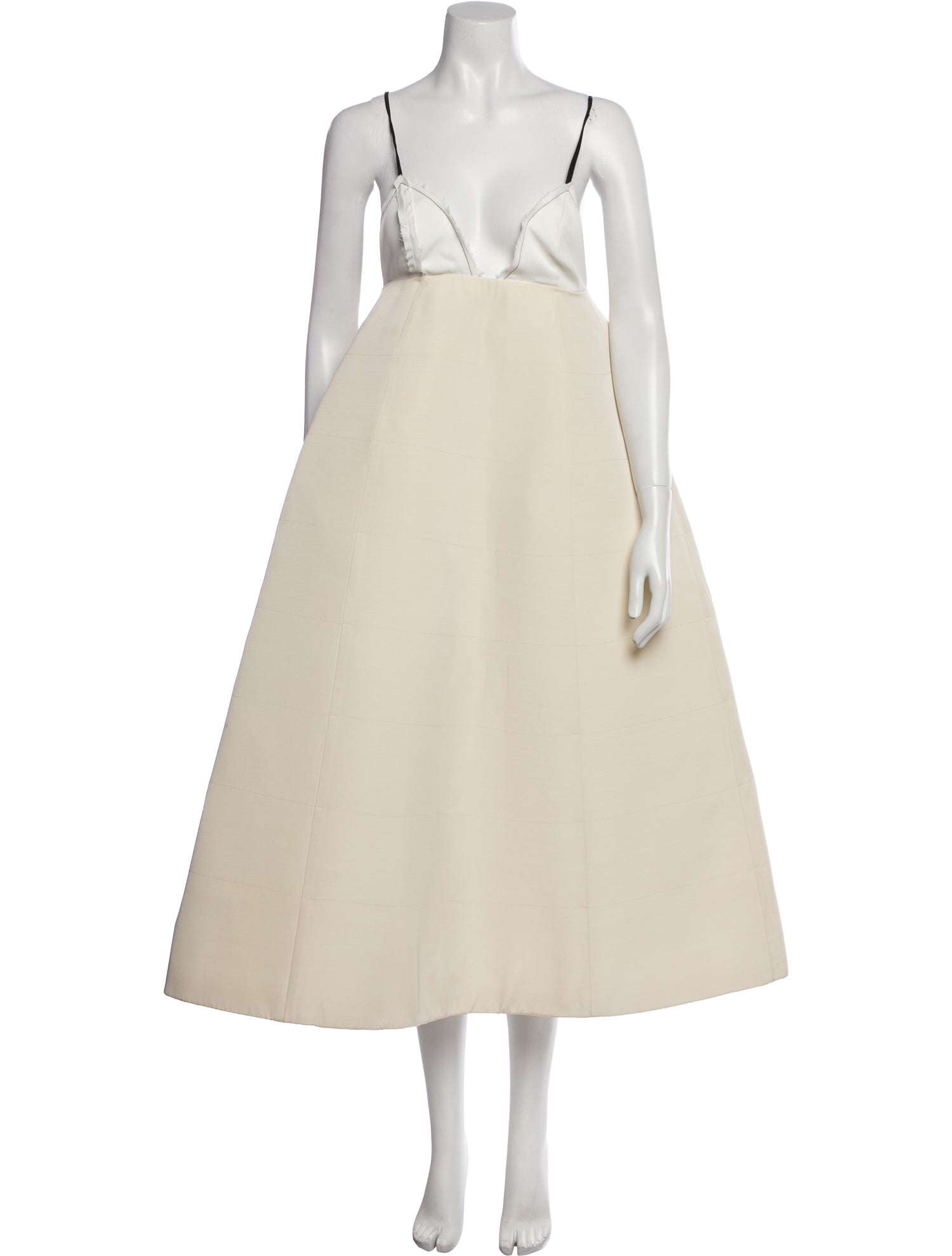 Khaite V-Neck Midi Length Dress