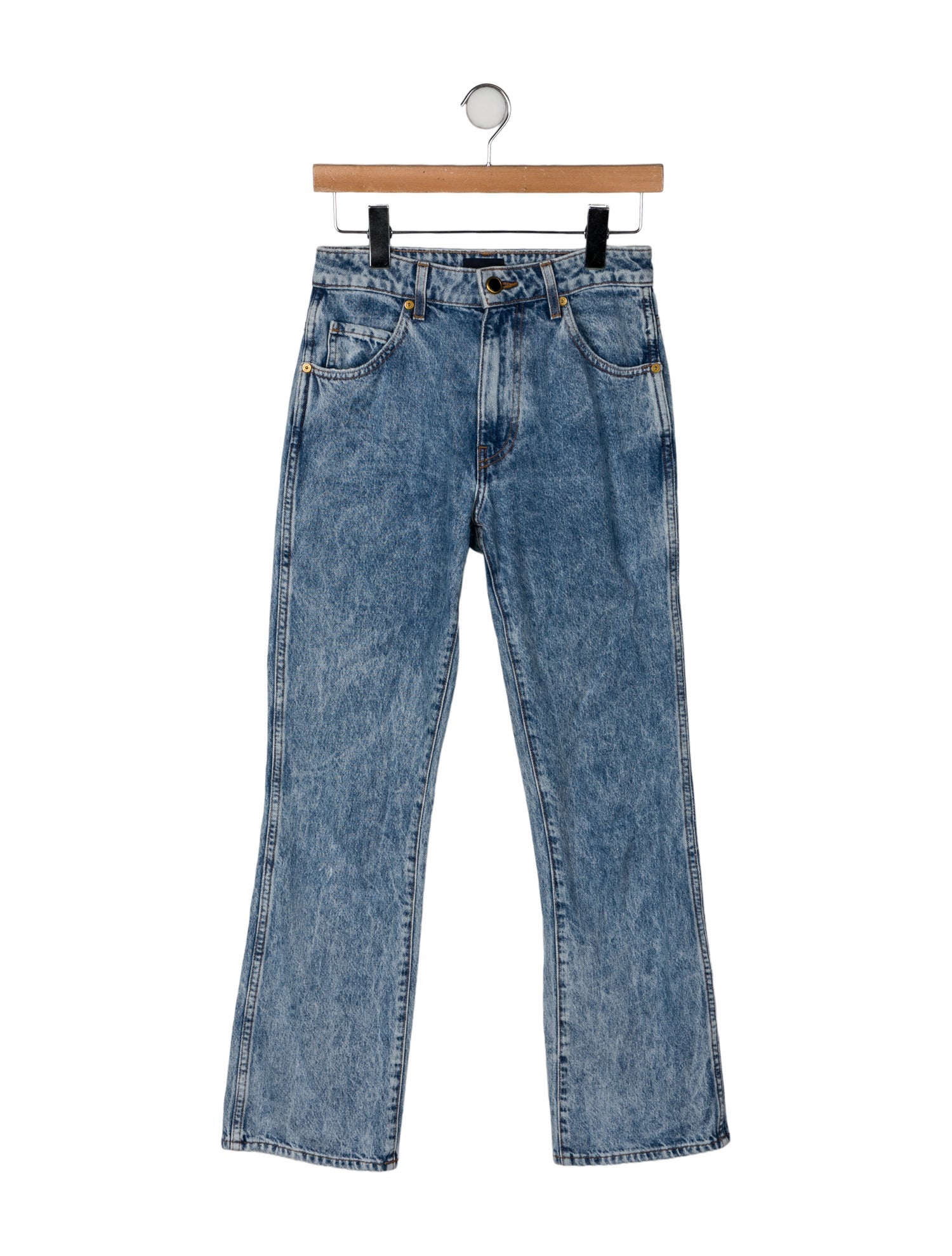 Khaite Mid-Rise Straight Leg Jeans
