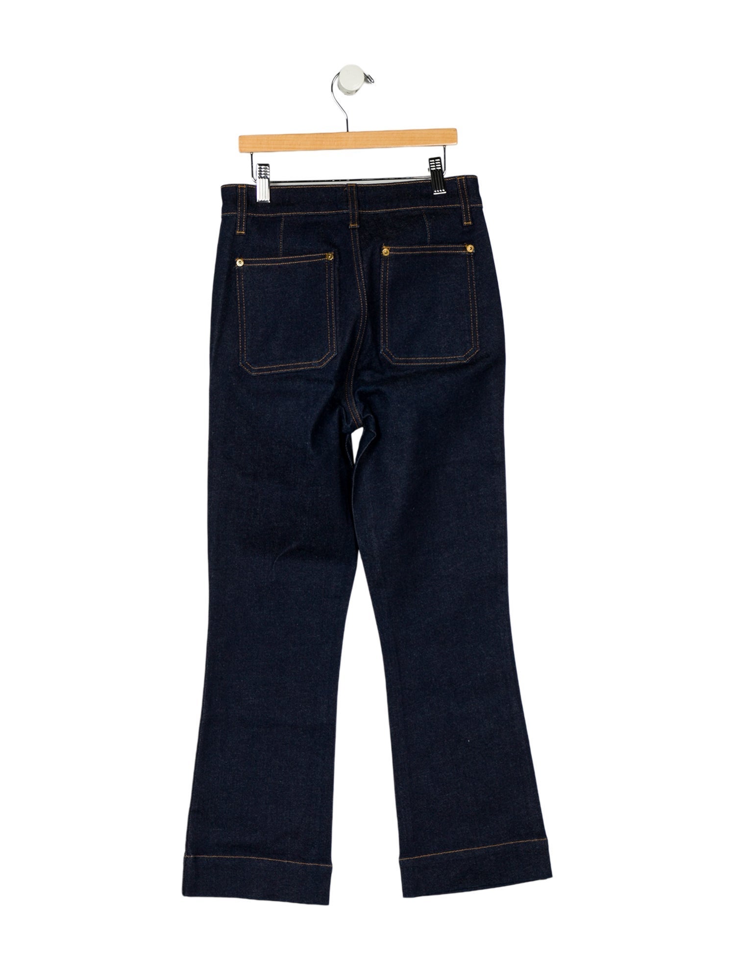 Khaite Mid-Rise Straight Leg Jeans