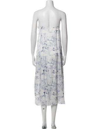 Khaite Printed Long Dress
