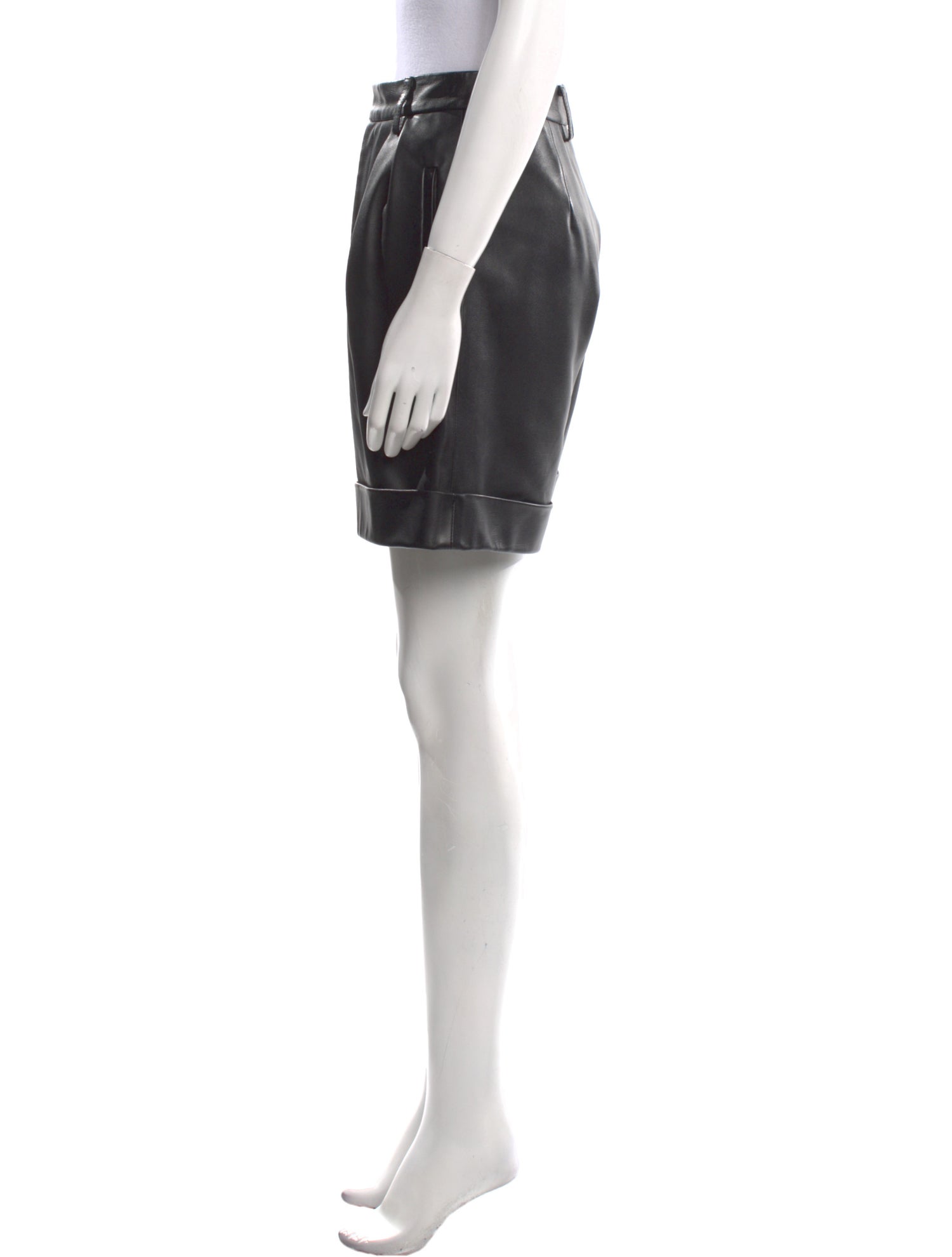 Khaite Leather Knee-Length Shorts