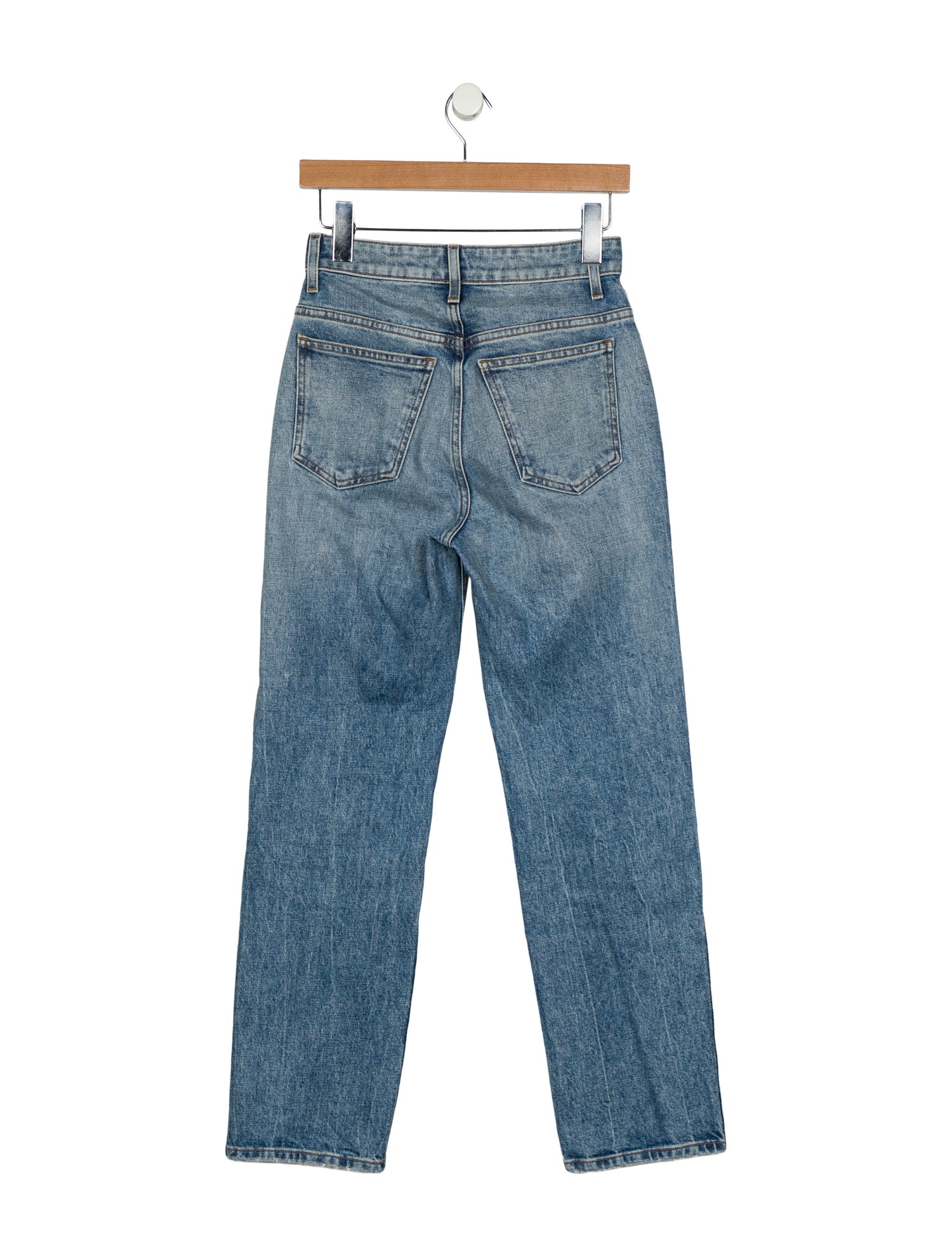 Khaite Mid-Rise Straight Leg Jeans