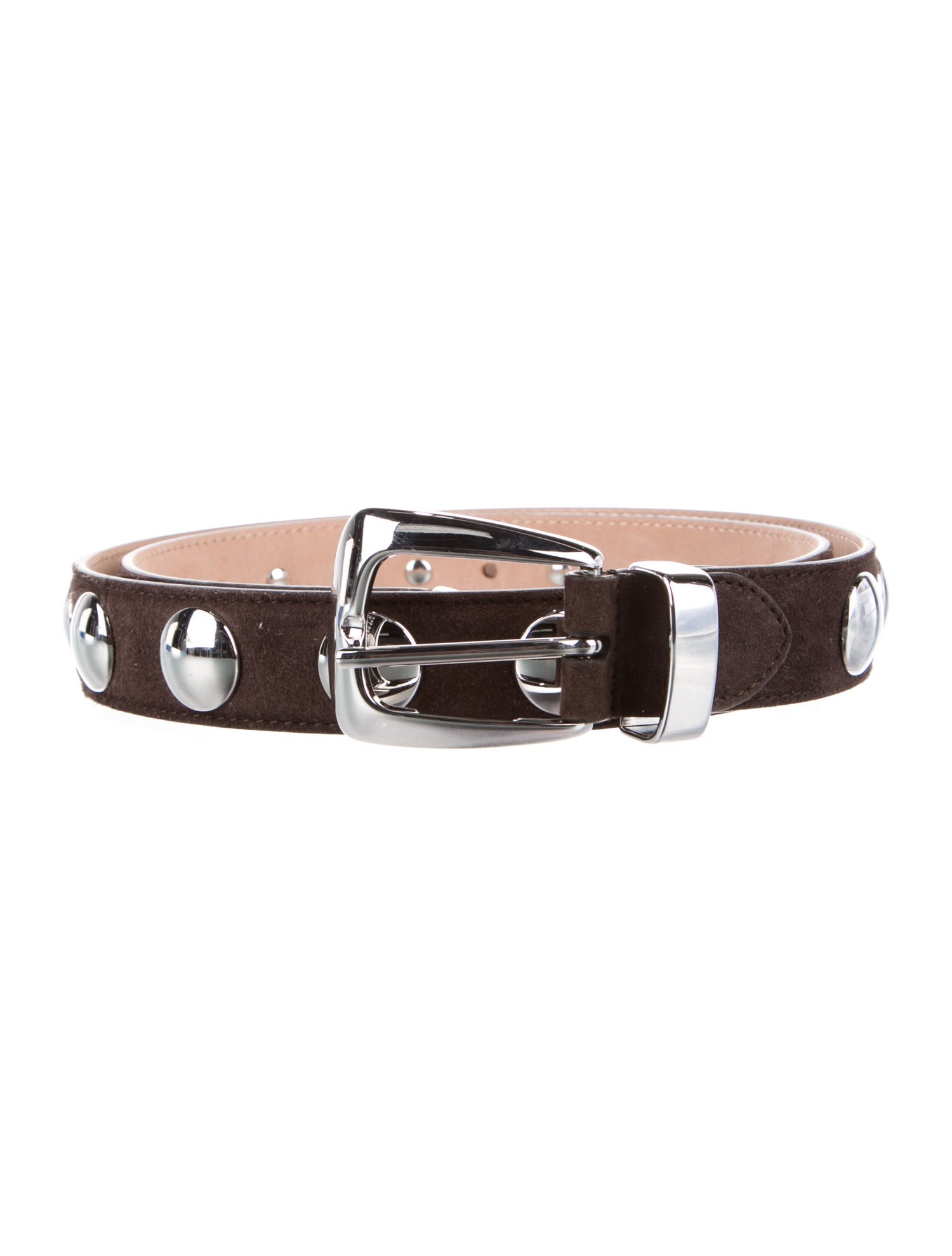 Khaite Suede Studded Accents Belt