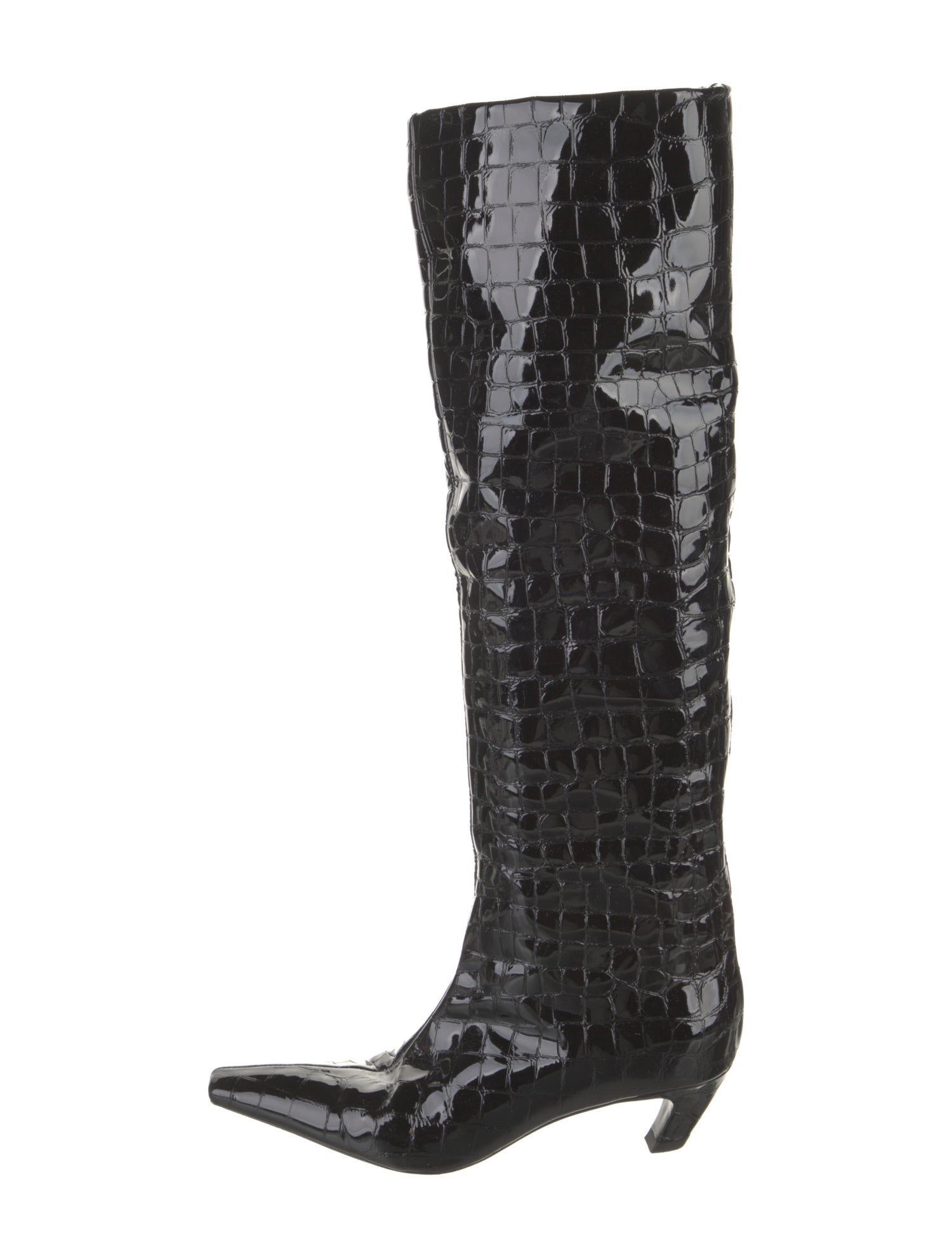 Khaite Embossed Leather Boots
