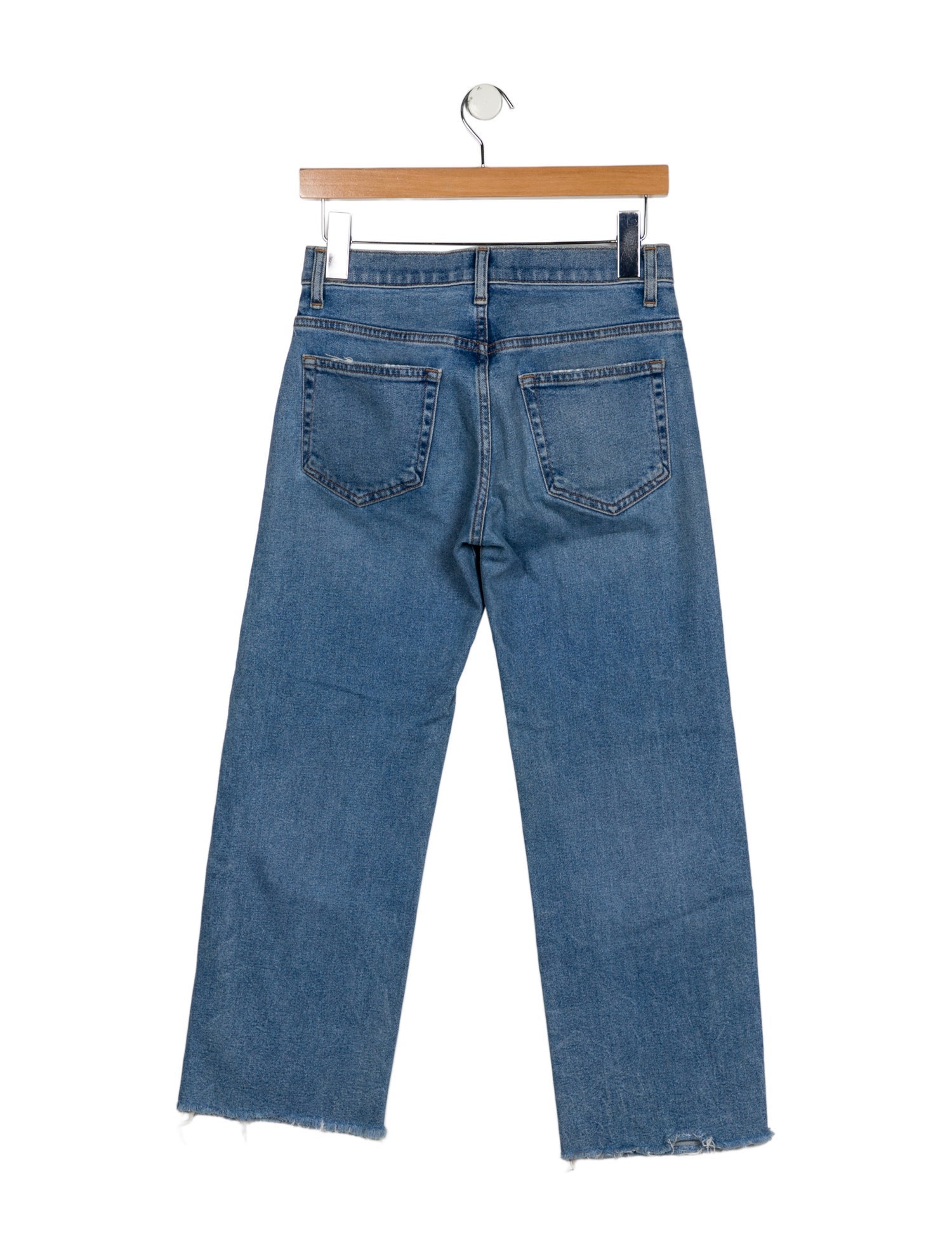 Khaite Mid-Rise Straight Leg Jeans